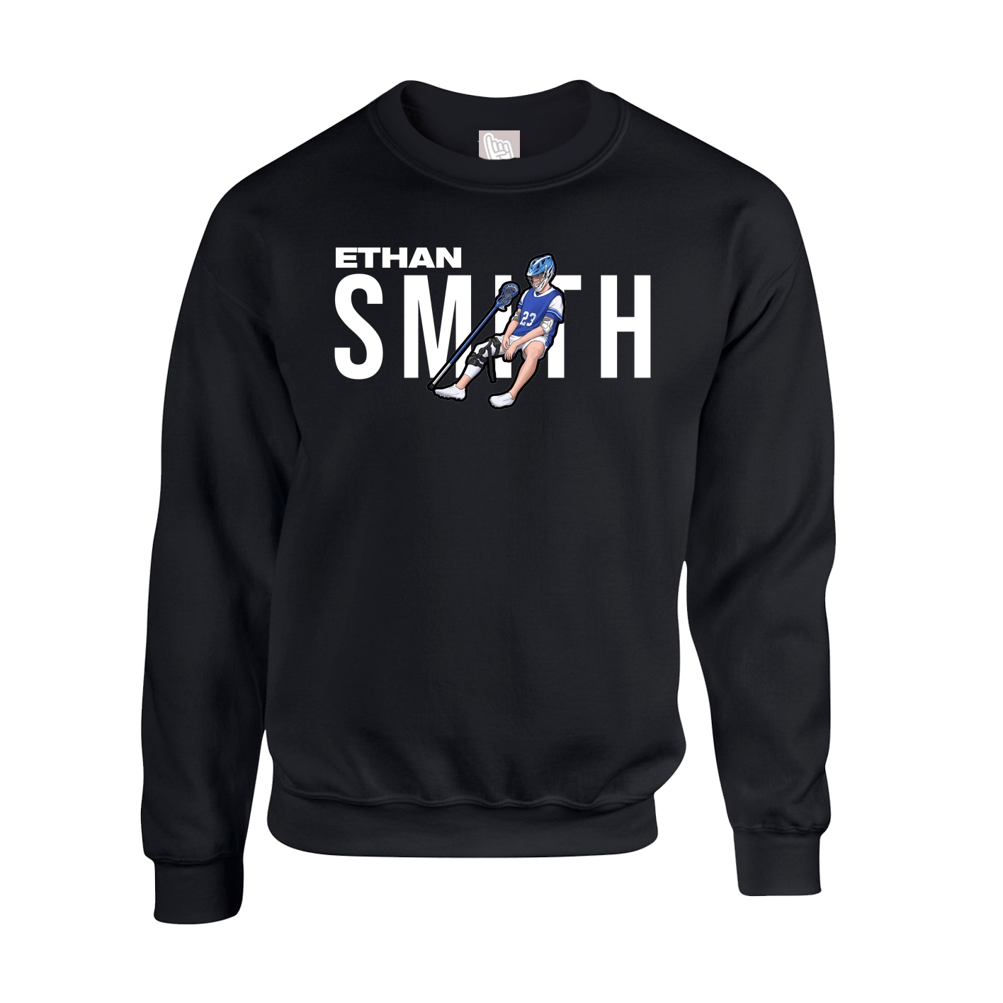 Fleece Crew — Player Name in Black
