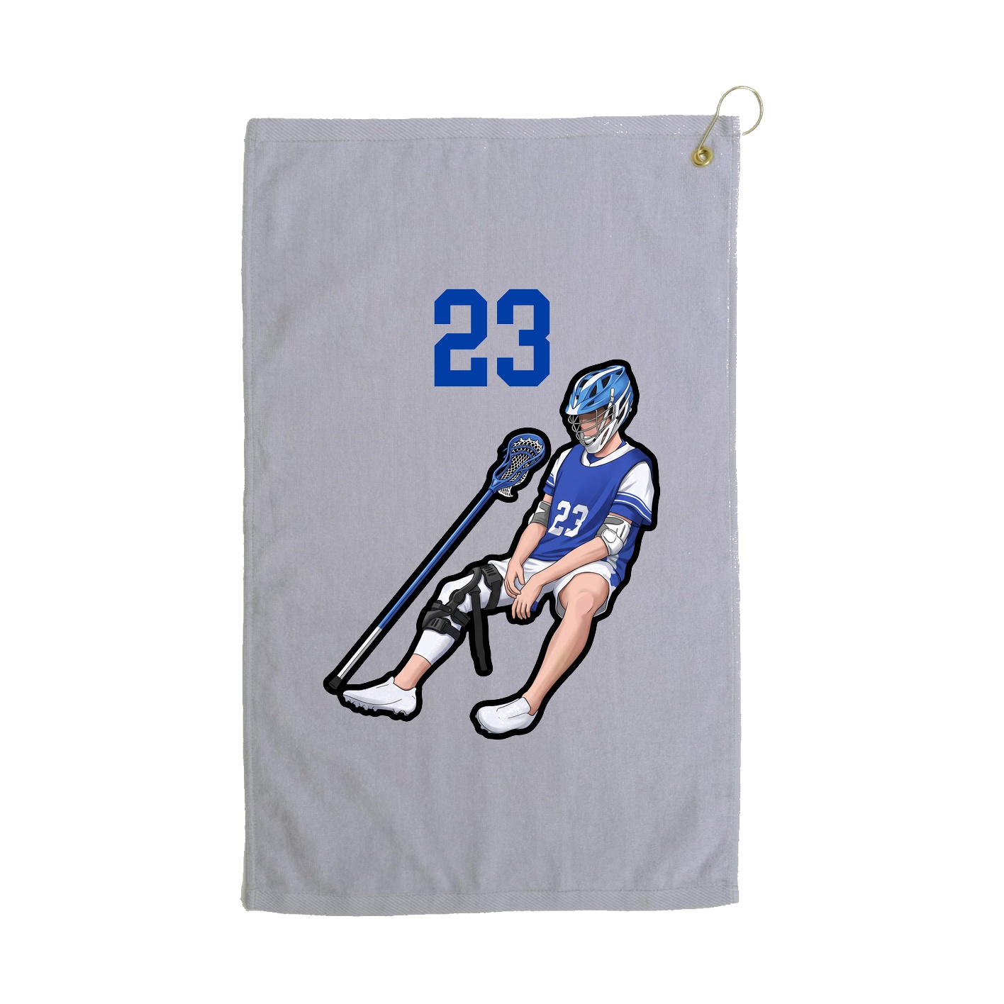 Golf Towel — Number Top in Grey
