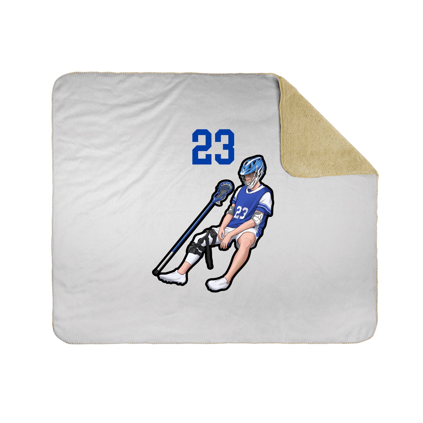 Throw Blanket — Number Top in White