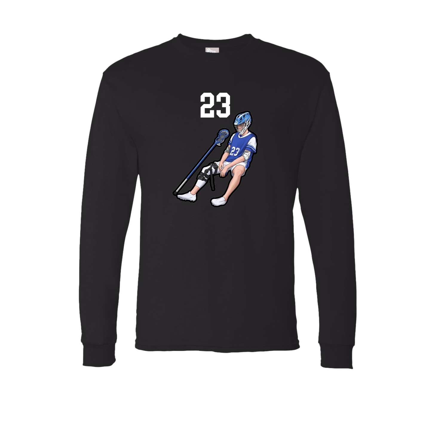 Long Sleeve Tee — Number Top in Black