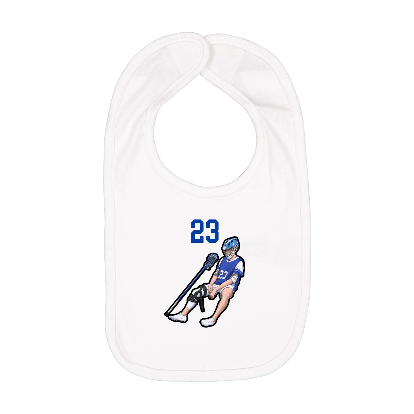 Infant Bib — Number Top in White