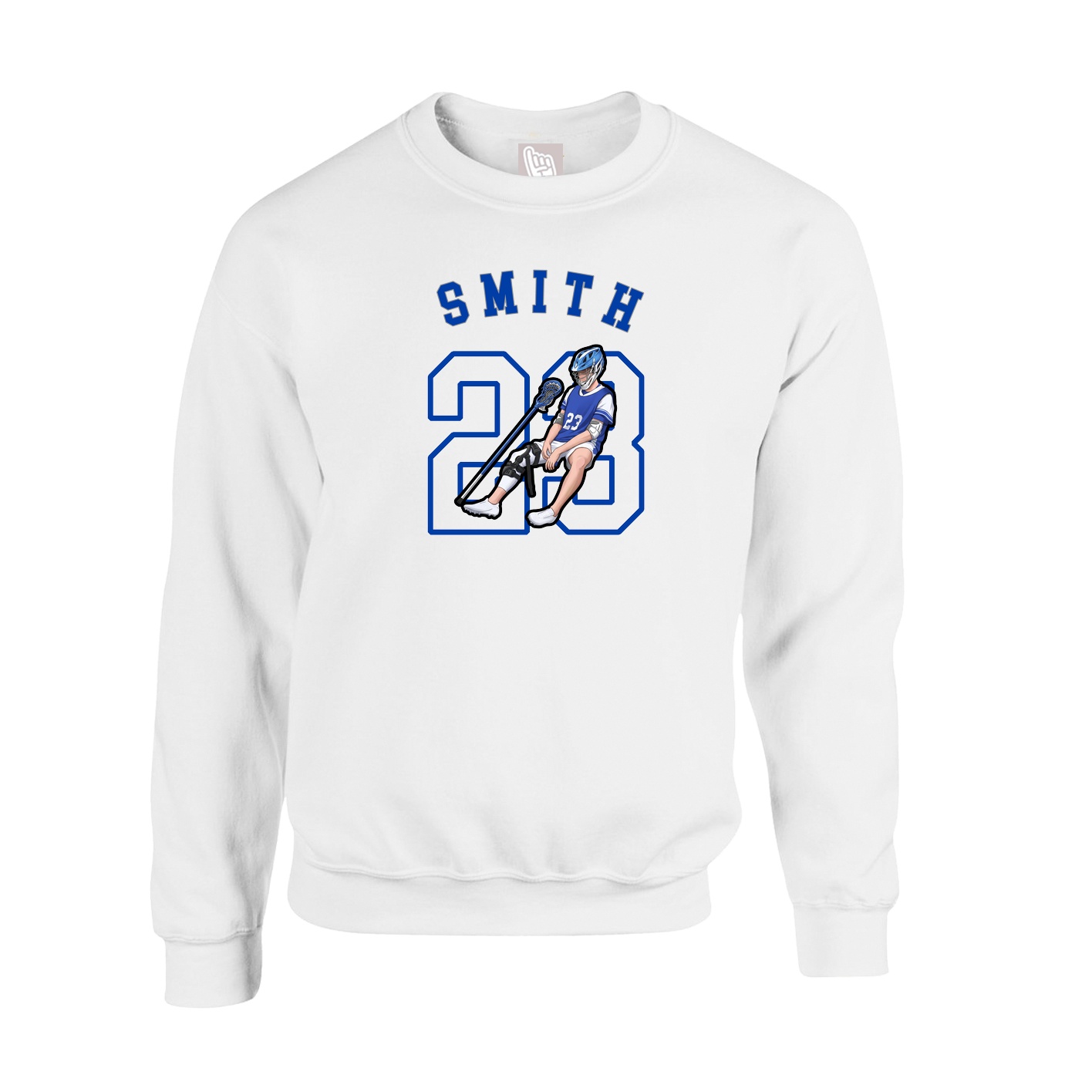 Fleece Crew — Shirsey Arch in White