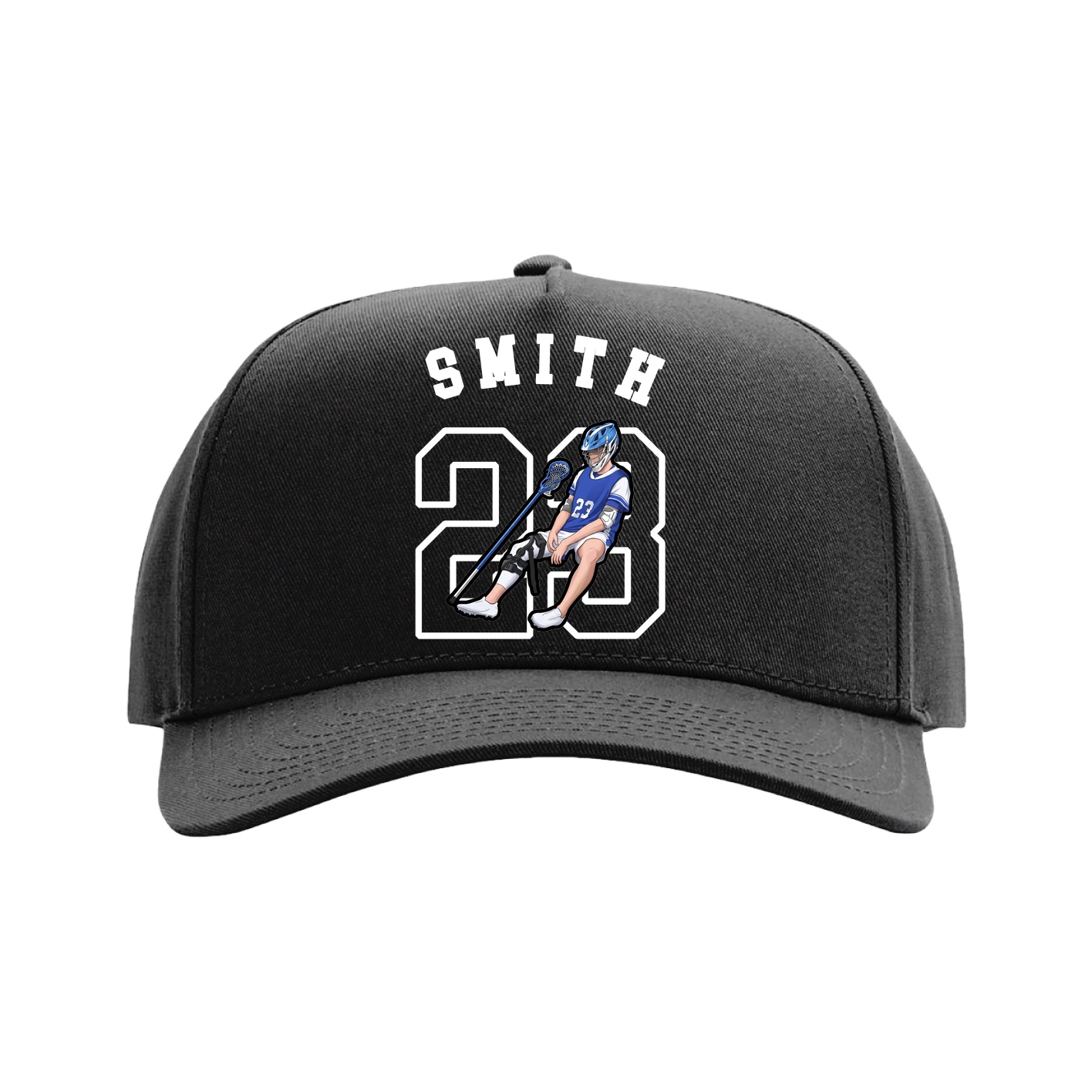 Full Fabric Five-Panel Champ Cap — Shirsey Arch in Black
