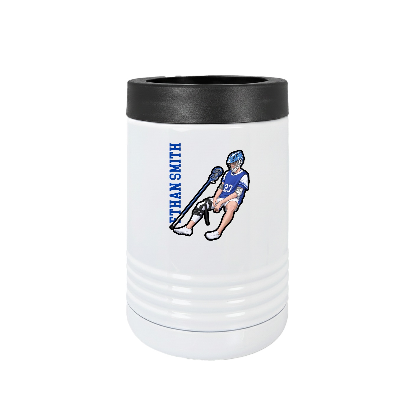 Beverage Holder — Name Vertical in White
