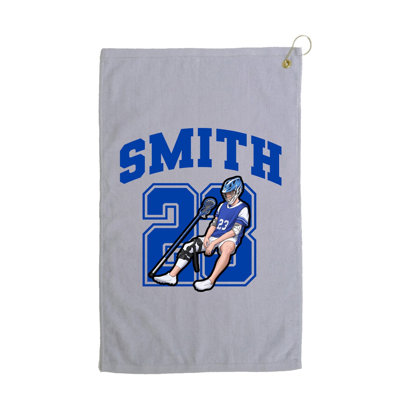 Golf Towel — Number in Grey