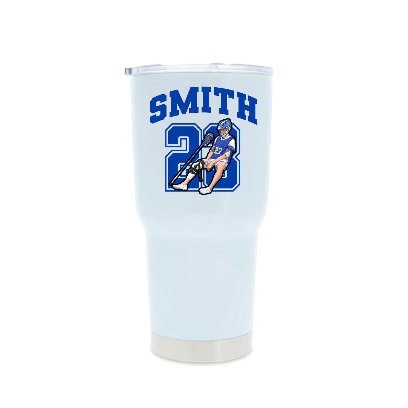 30oz Stainless Steel Tumbler — Number in White