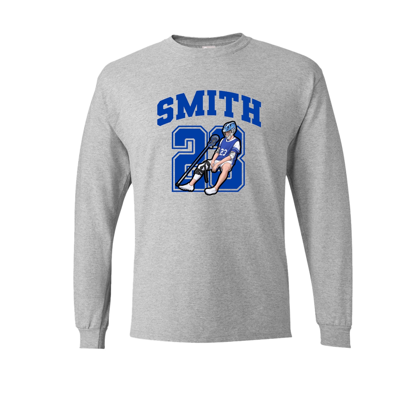 Long Sleeve Tee — Number in Grey
