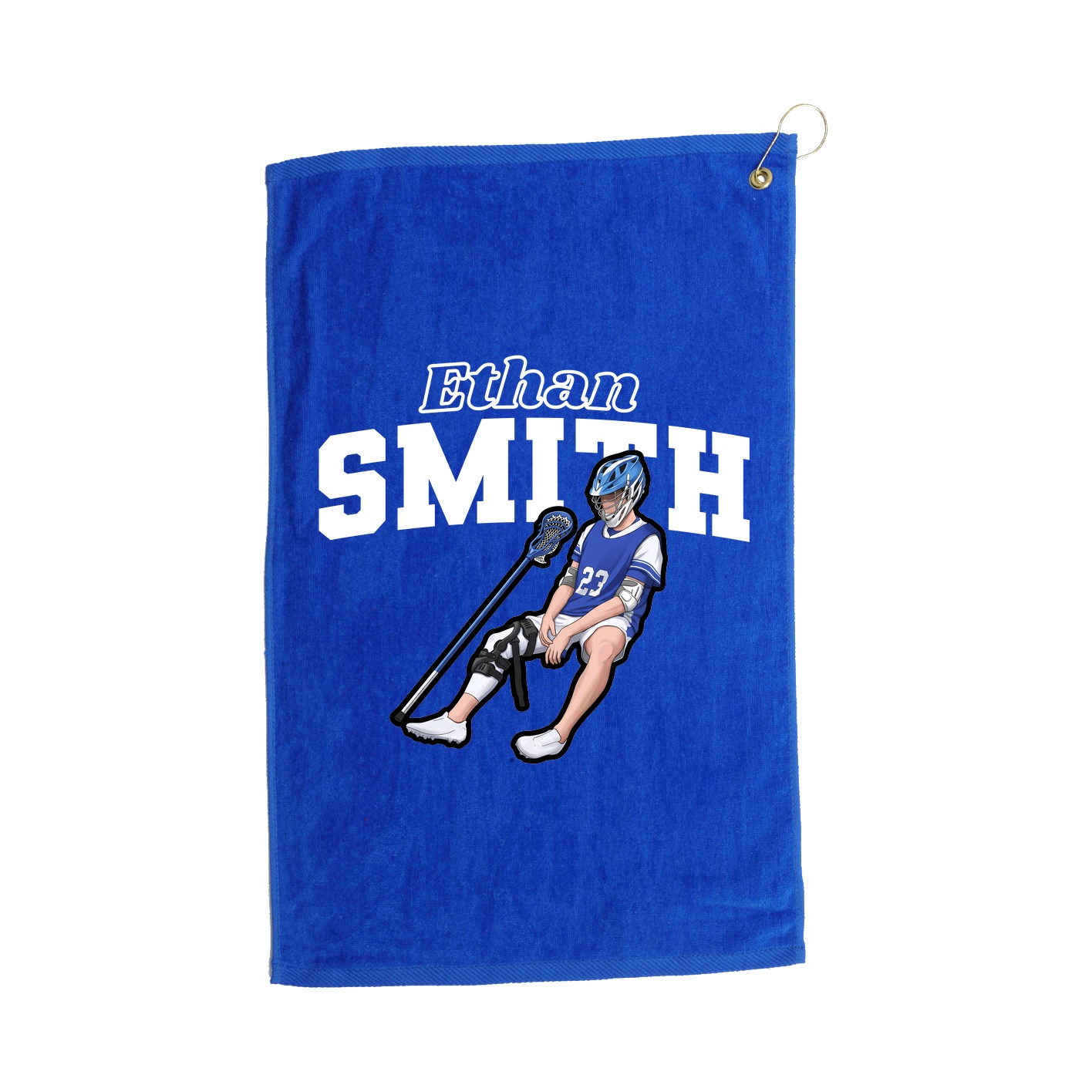 Golf Towel — Name Arch in Royal
