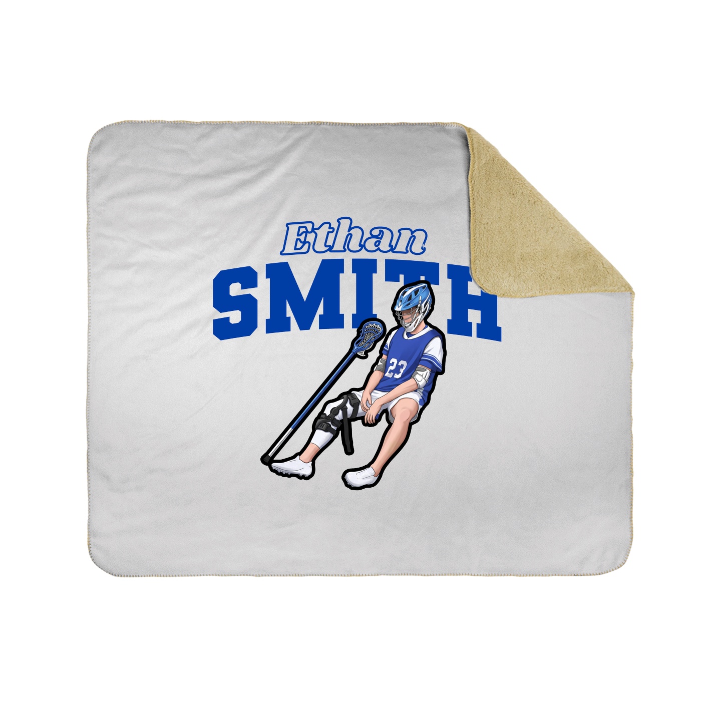 Throw Blanket — Name Arch in White