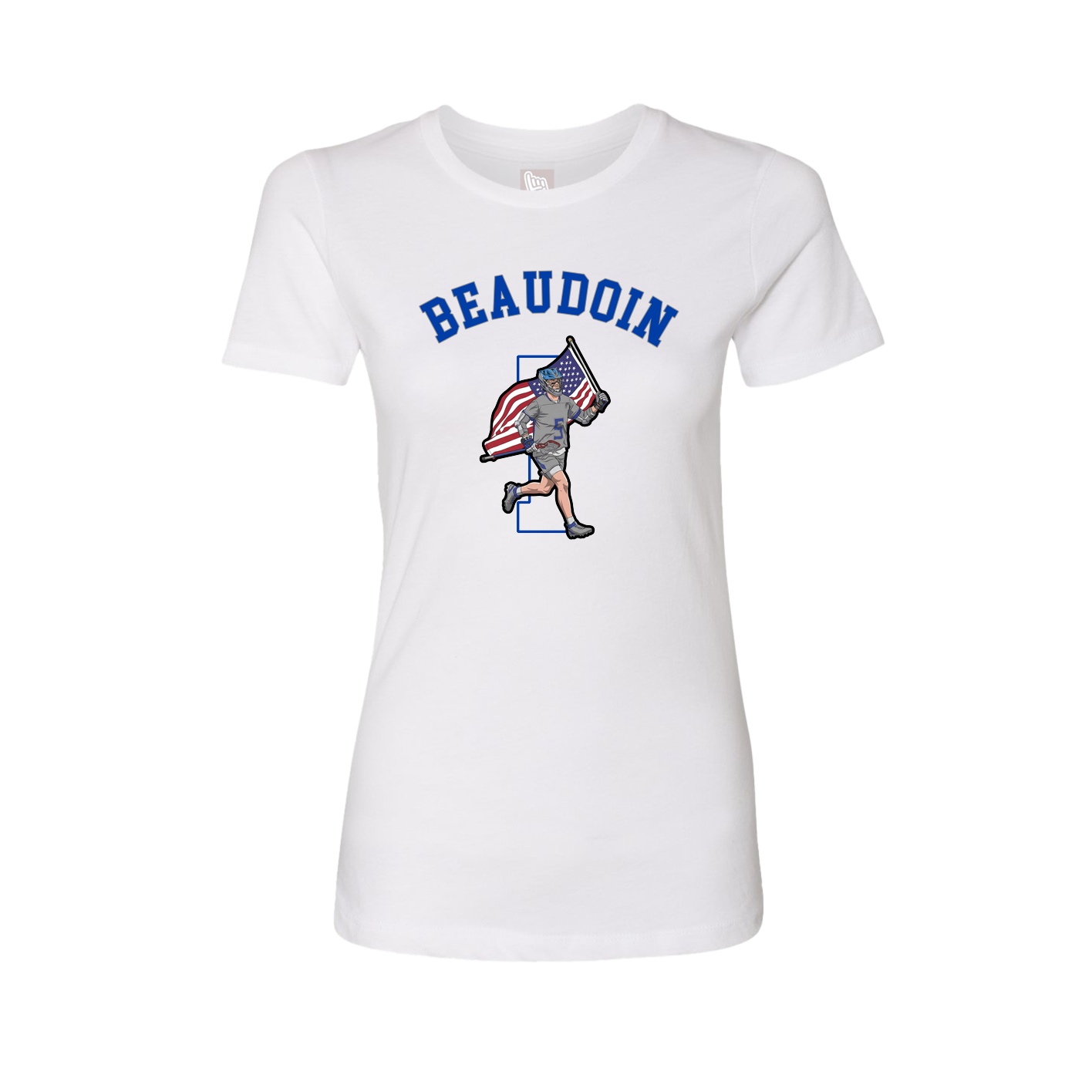 Fitted Women's Tee — Shirsey Arch in White