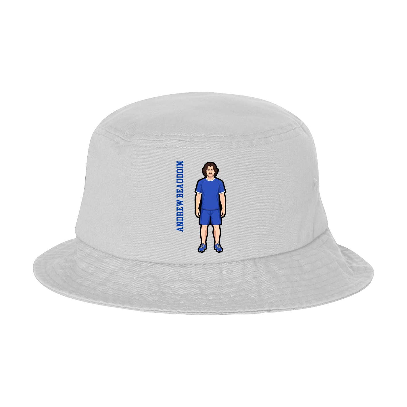 Bucket Cap — Name Vertical in White