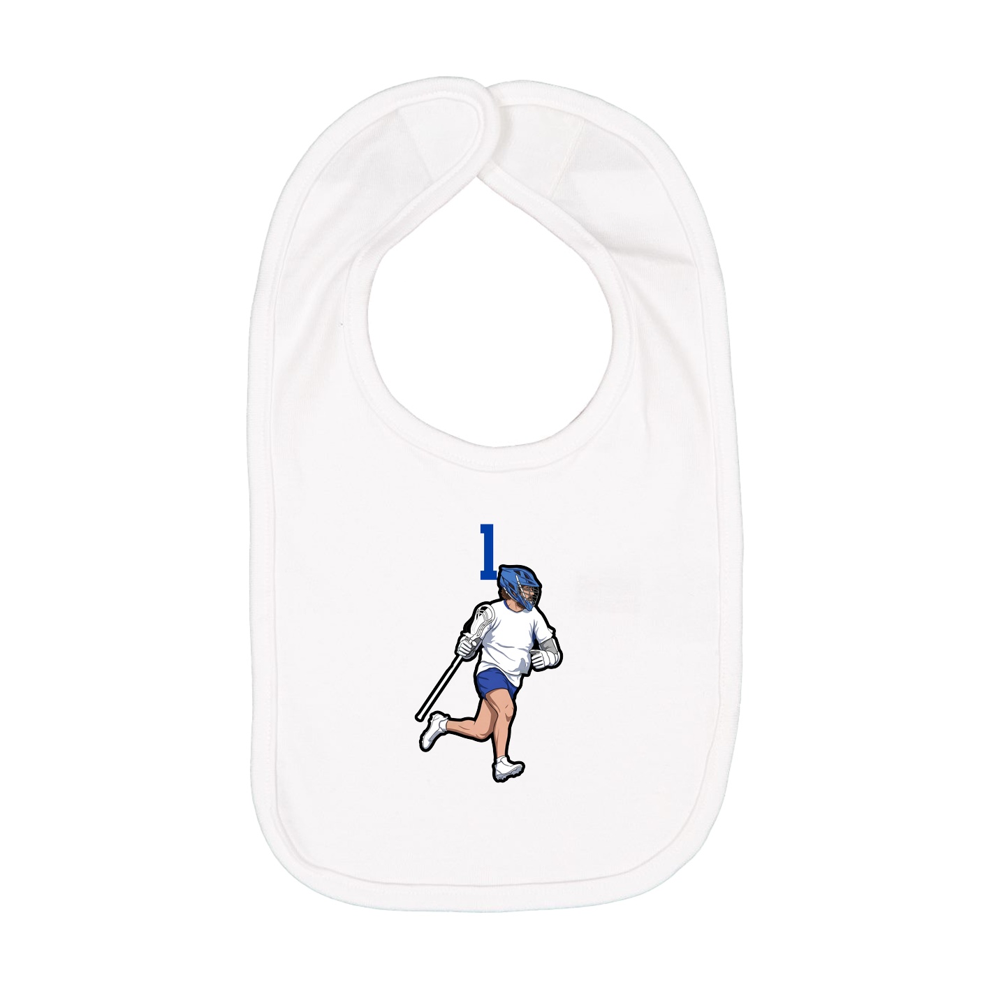 Infant Bib — Number Top in White