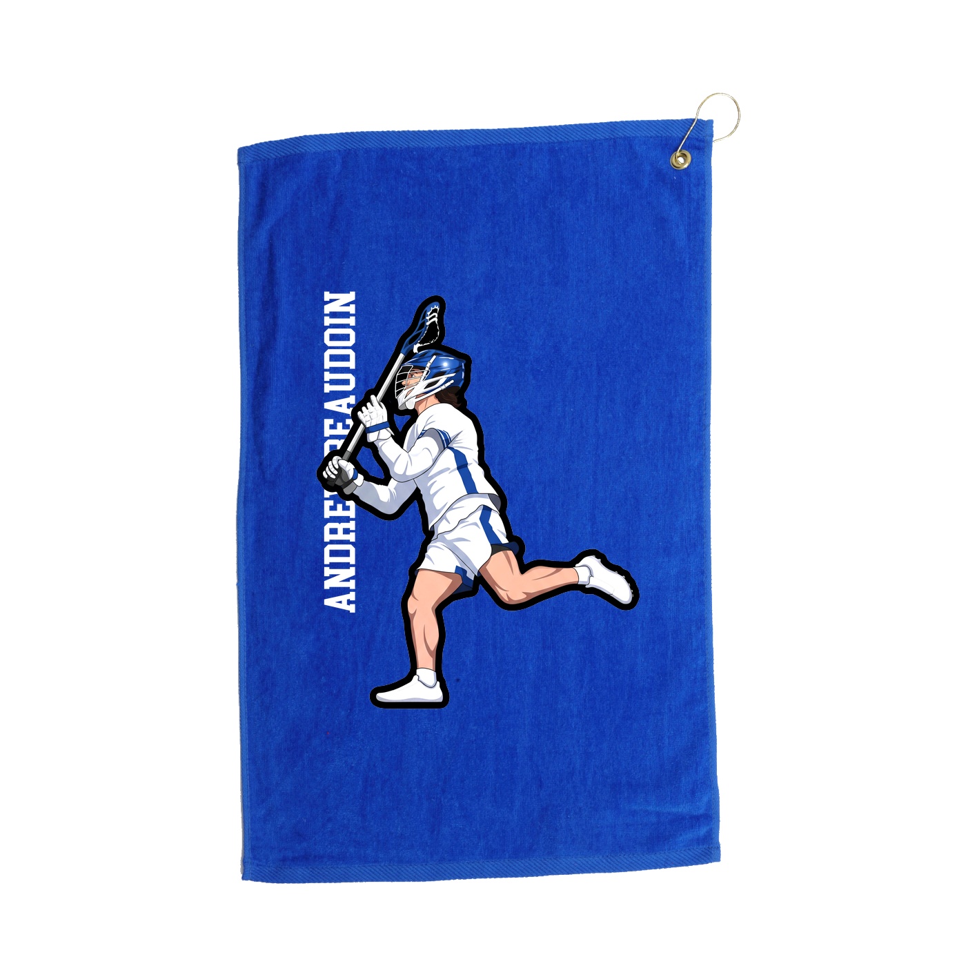 Golf Towel — Name Vertical in Royal