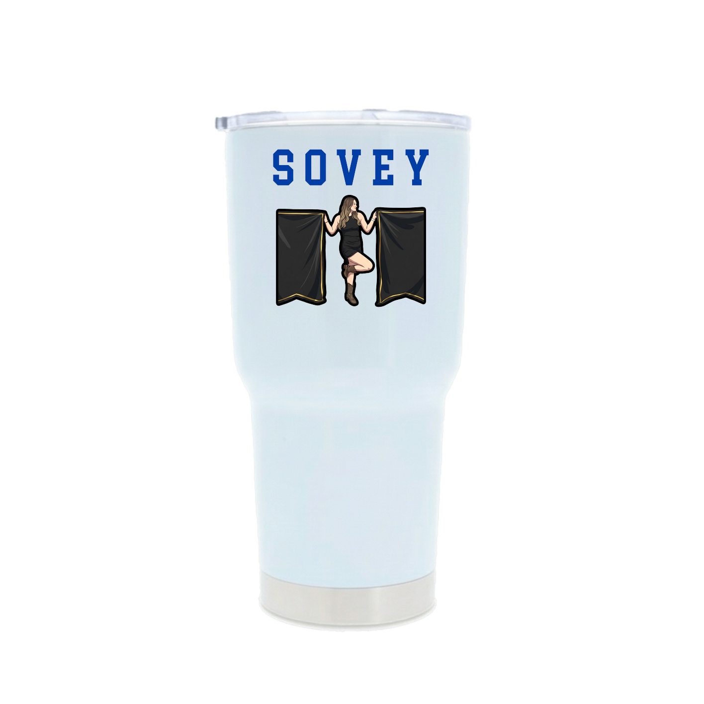 30oz Stainless Steel Tumbler — Shirsey in White