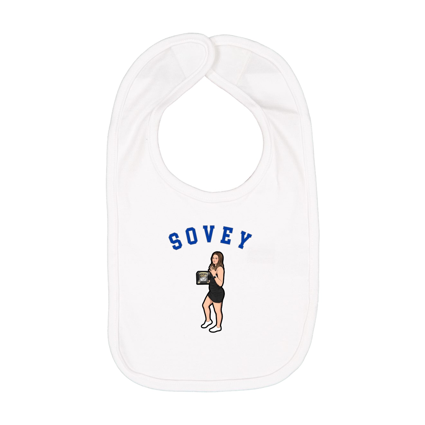 Infant Bib — Shirsey Arch in White