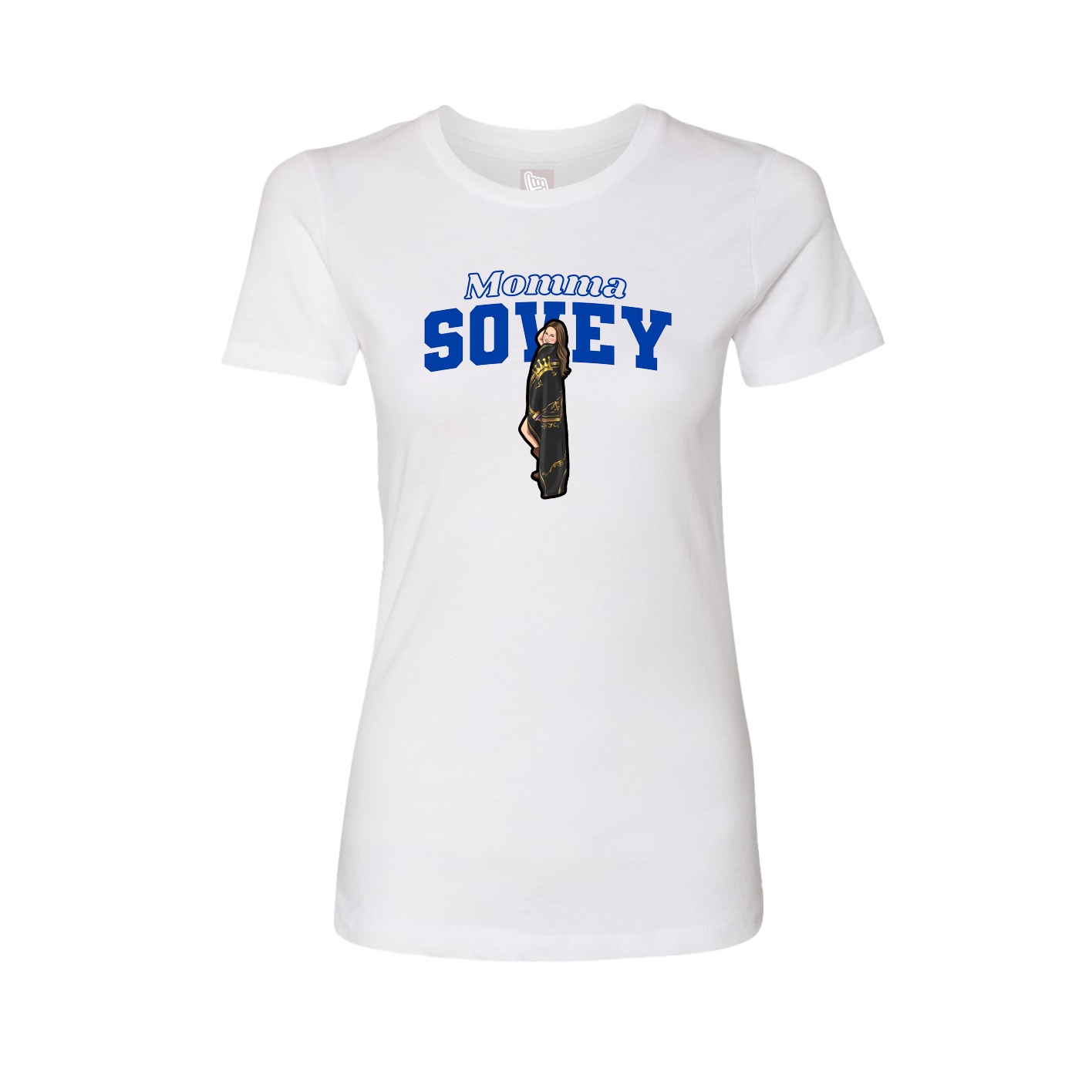 Womens Tee — Mothers Day Block in White