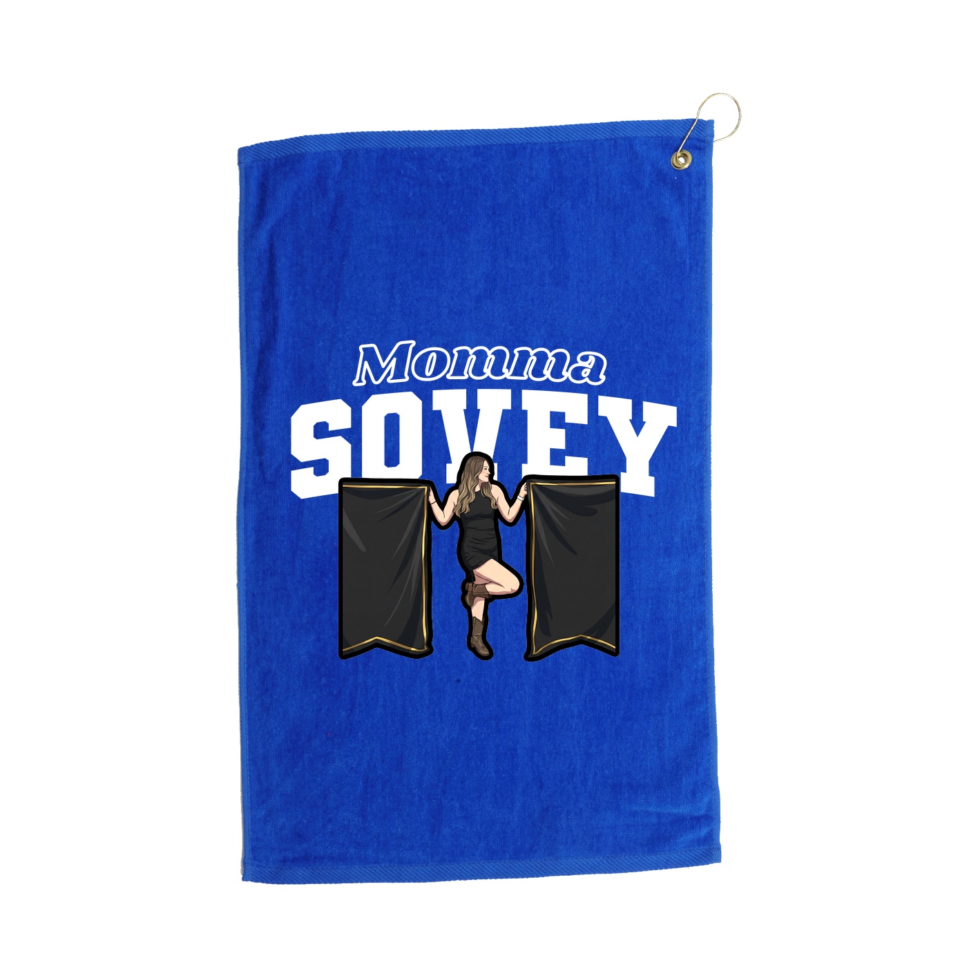 Golf Towel — Mothers Day Block in Royal