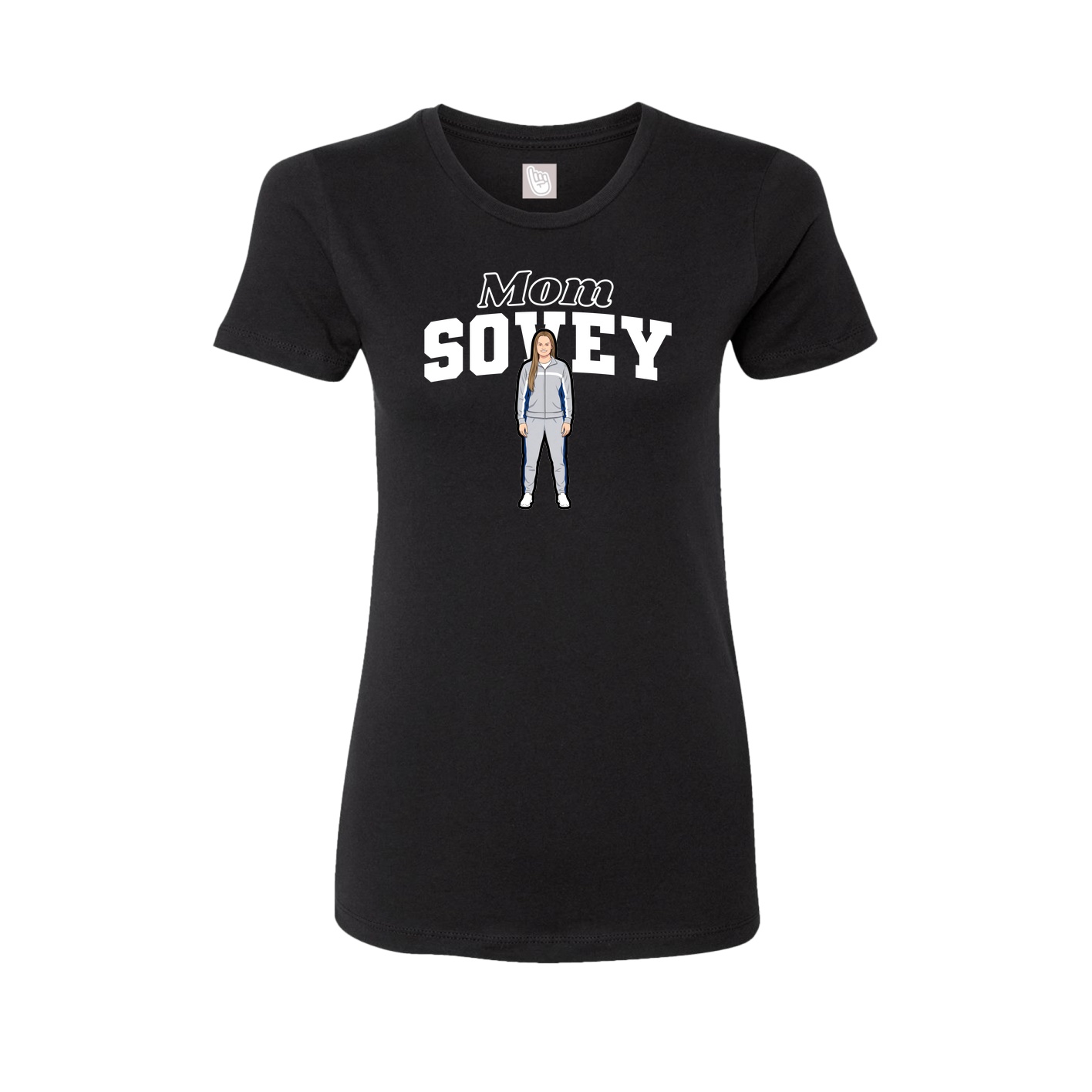 Womens Tee — Mothers Day Block in Black