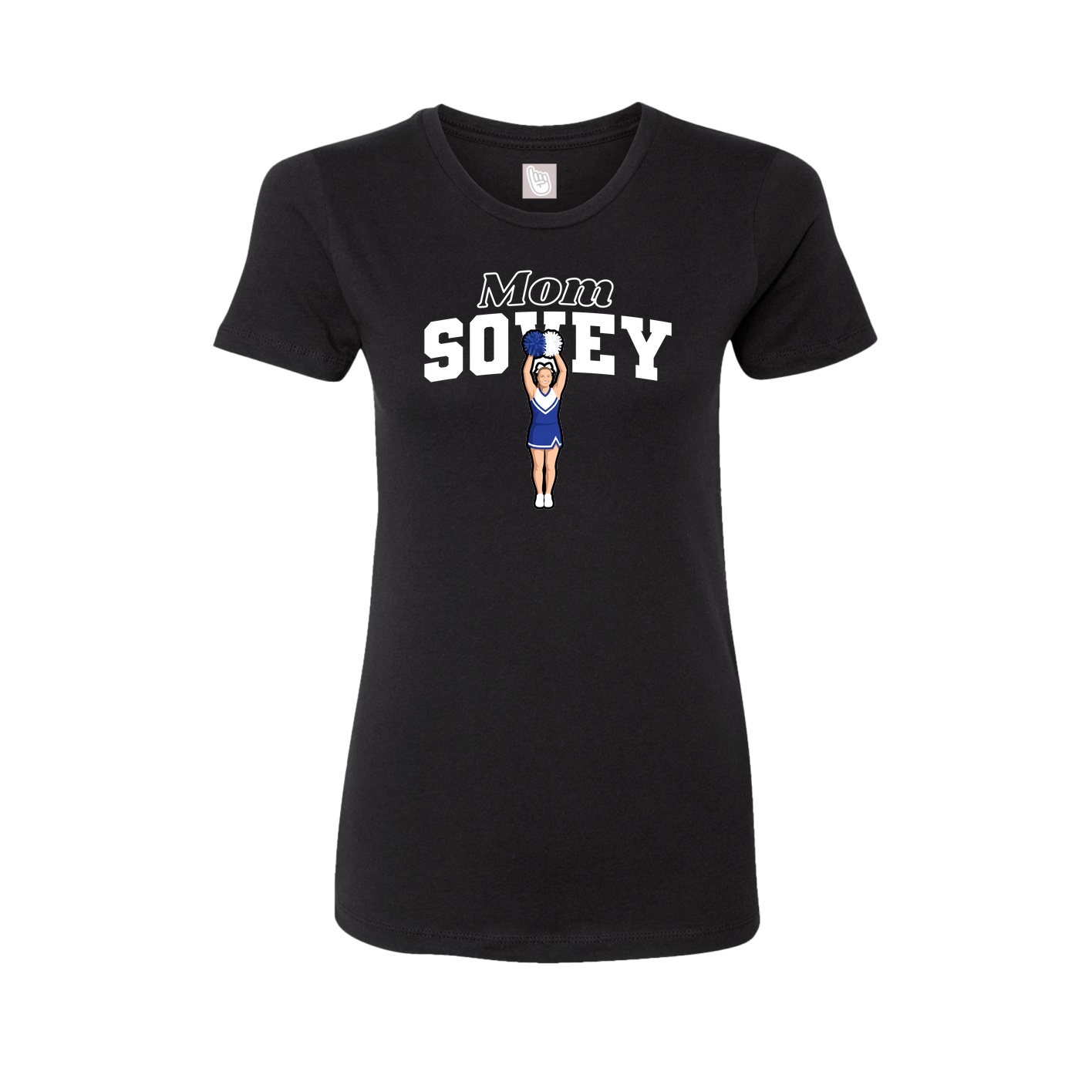 Womens Tee — Mothers Day Block in Black