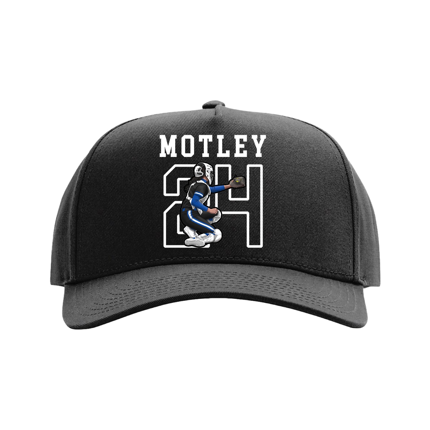 Full Fabric Five-Panel Champ Cap — Shirsey in Black