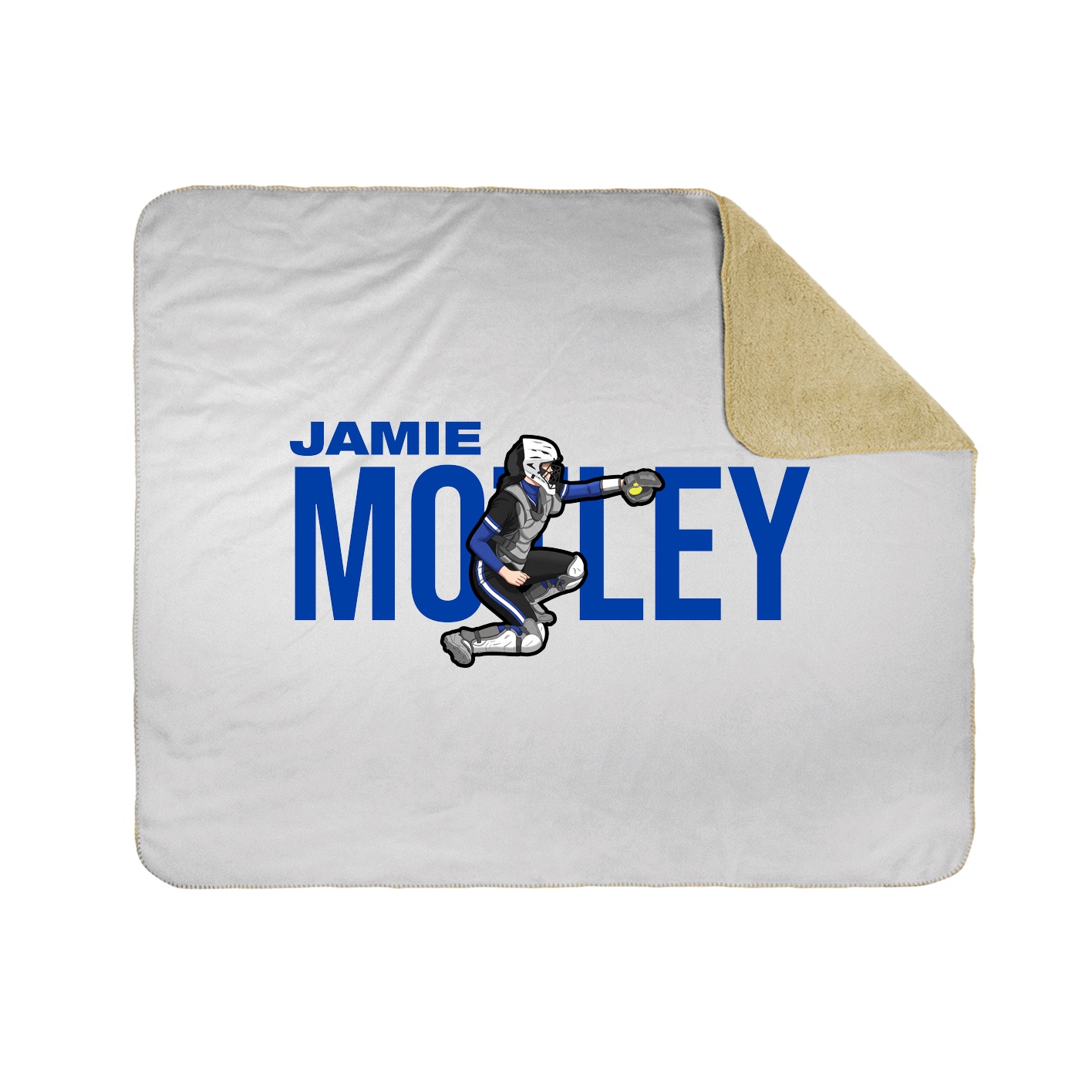 Throw Blanket — Player Name in White