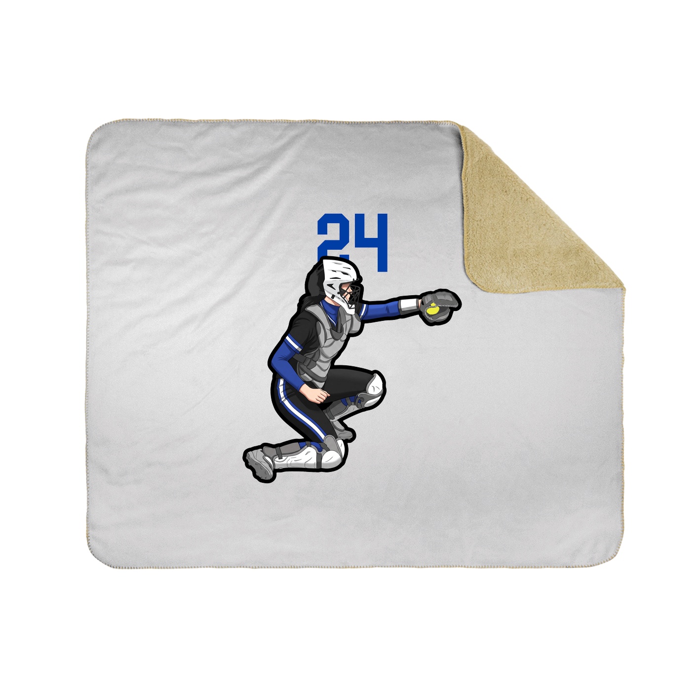 Throw Blanket — Number Top in White
