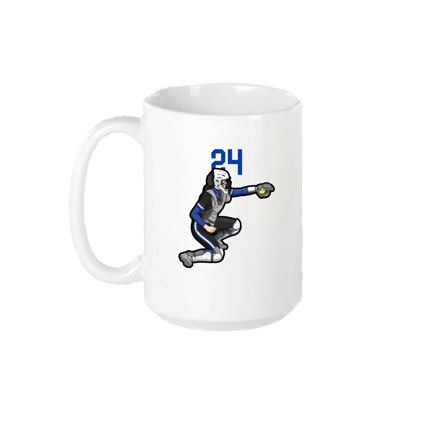 15oz Coffee Mug — Number Top in White
