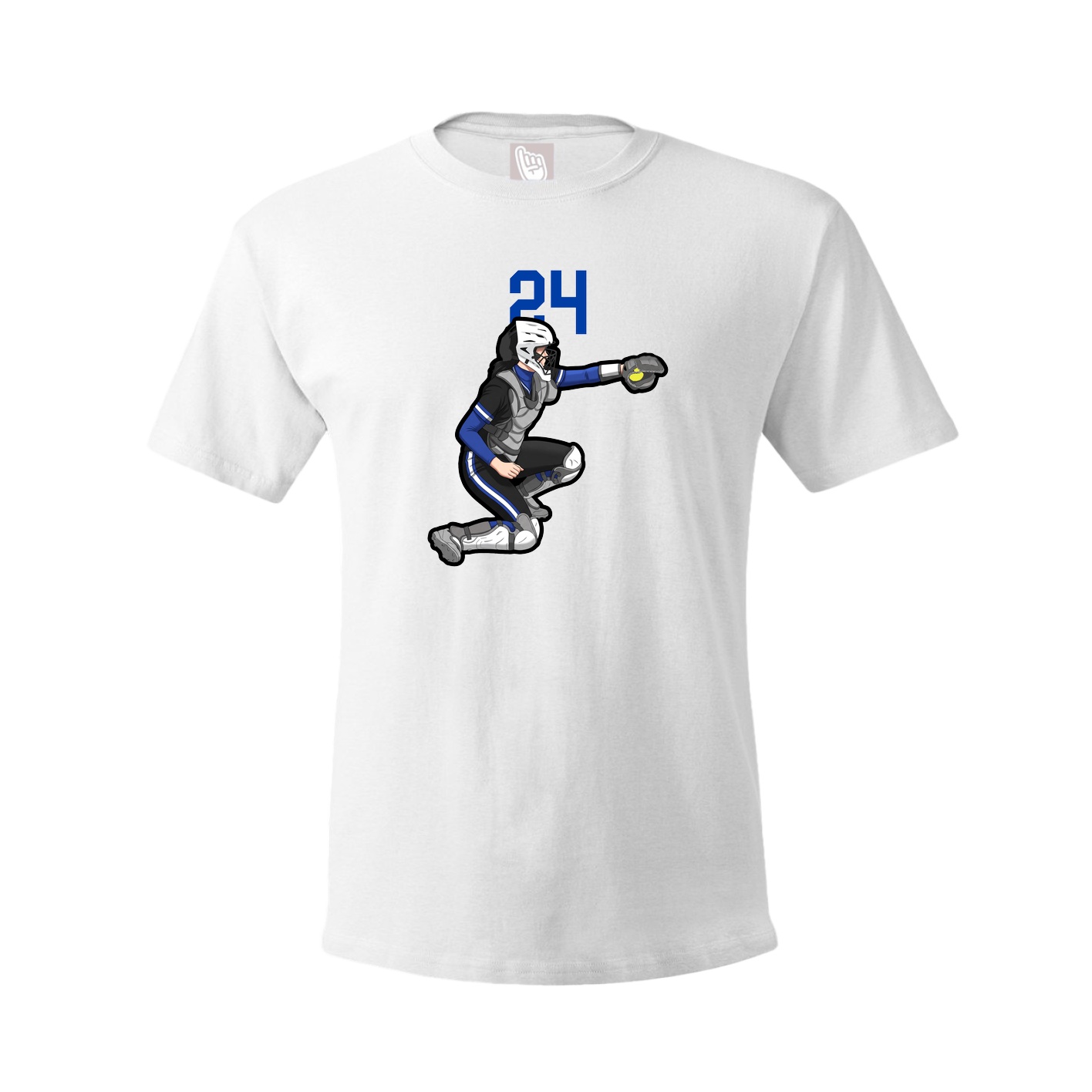 Youth Tee — Number Top in White