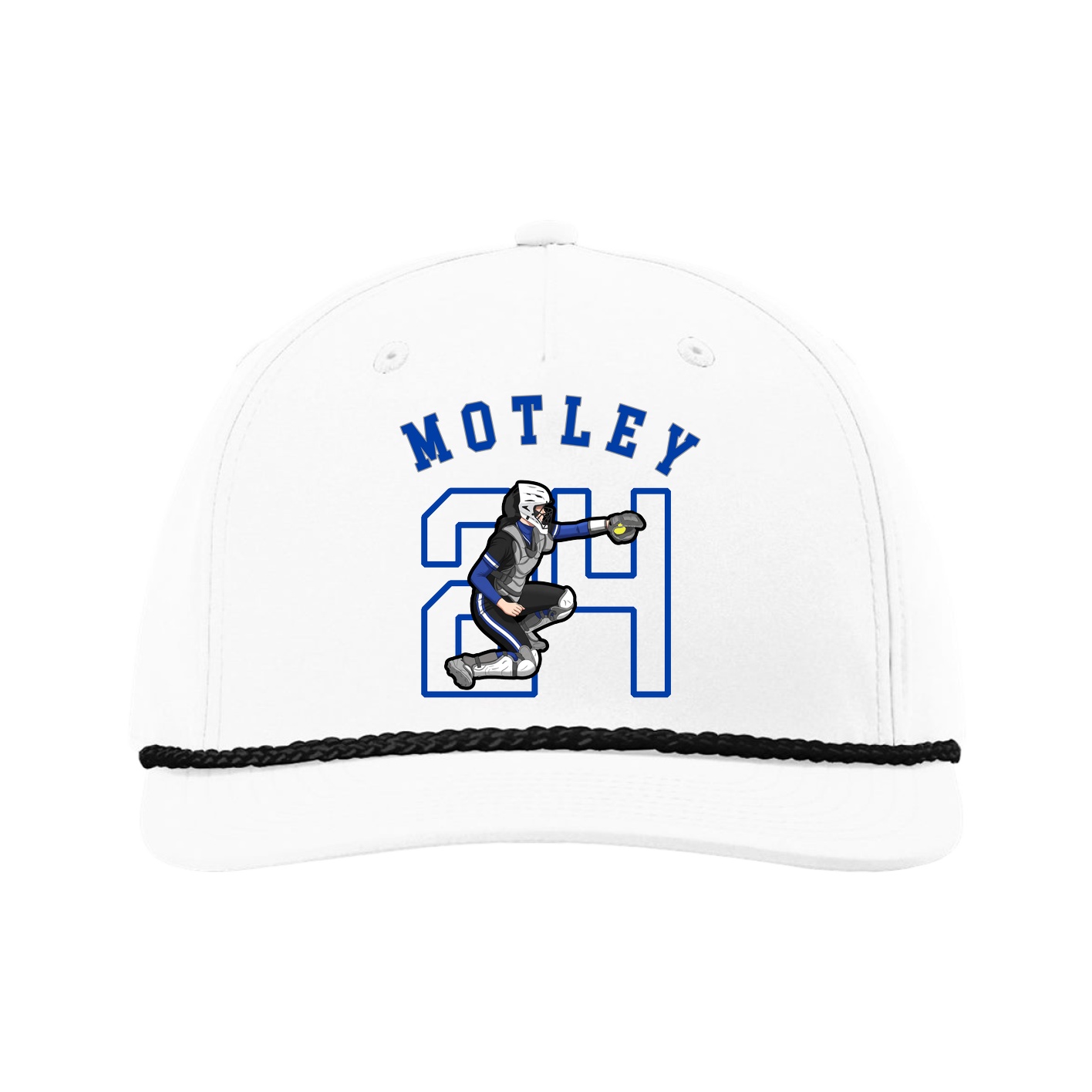 Five-Panel Classic Rope Cap — Shirsey Arch in White