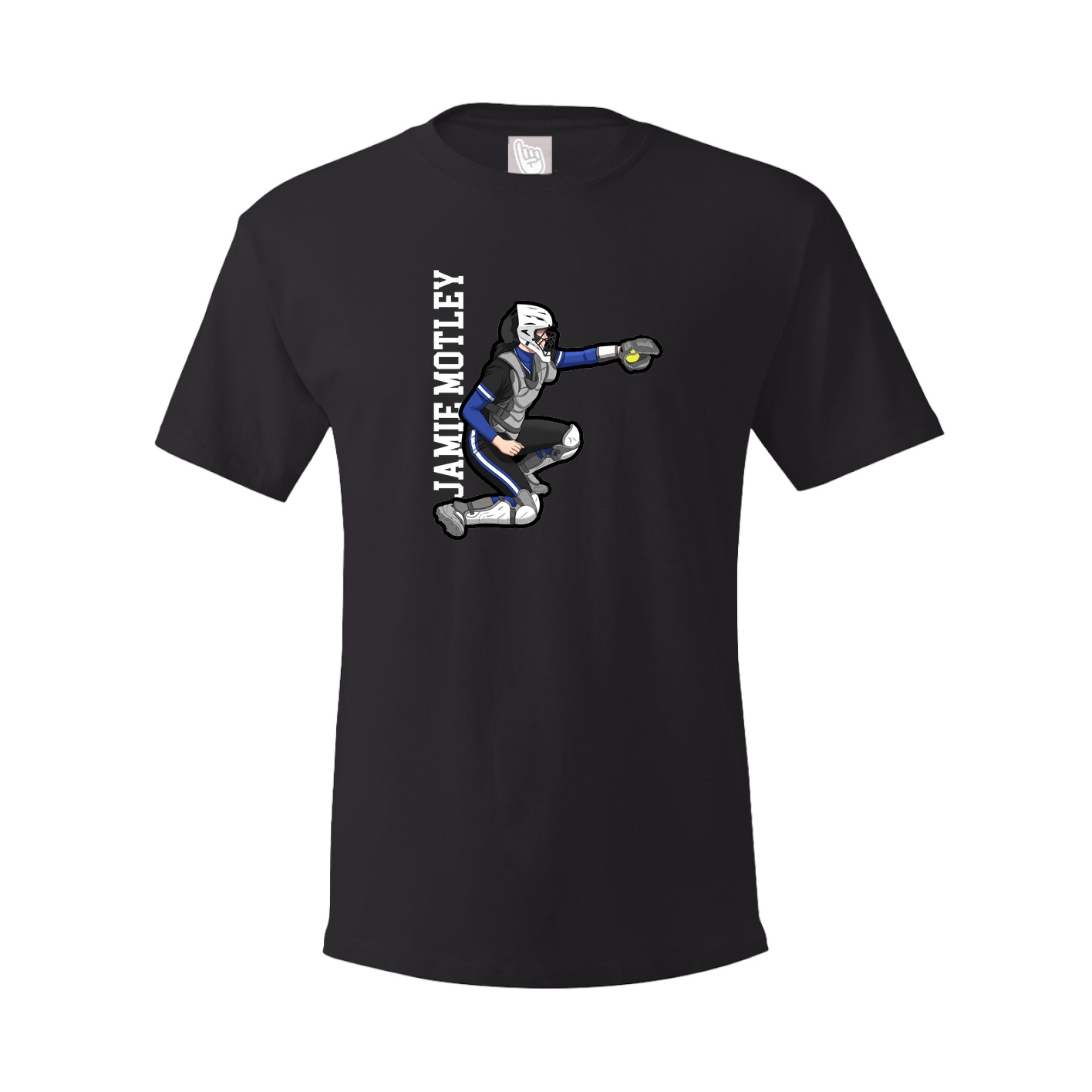 Youth Tee — Name Vertical in Black