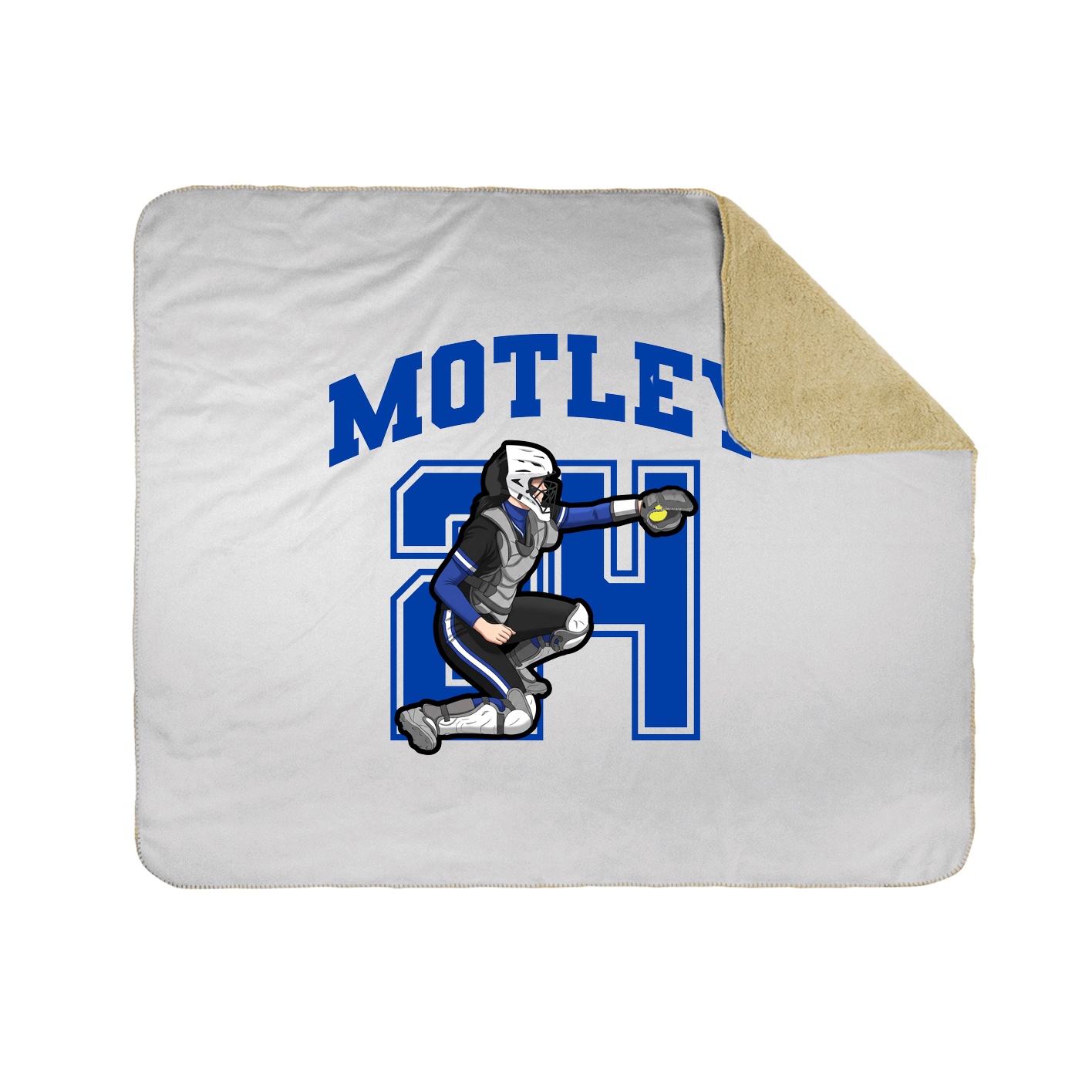 Throw Blanket — Number in White