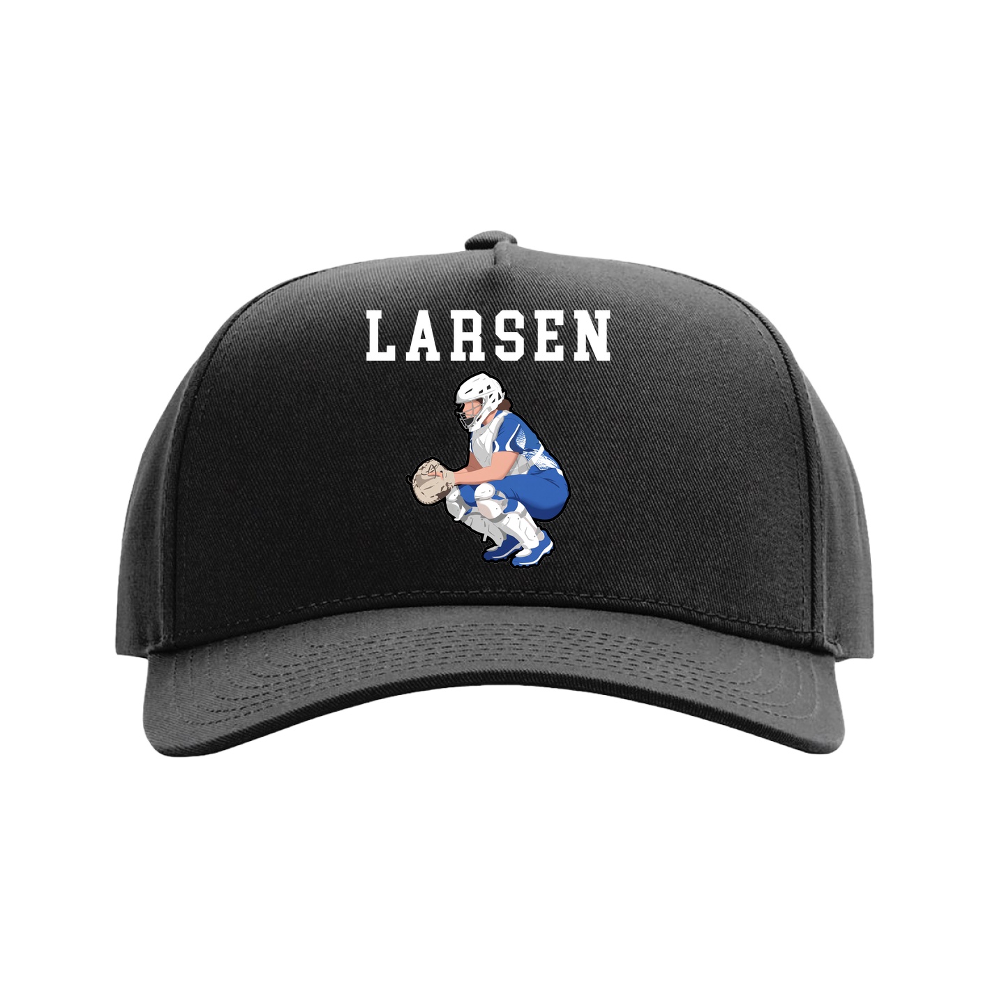 Full Fabric Five-Panel Champ Cap — Shirsey in Black