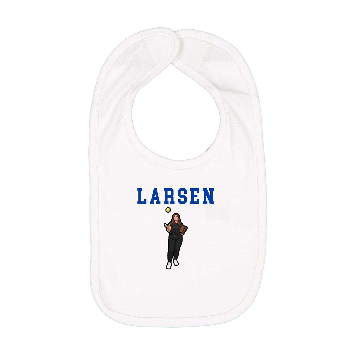 Infant Bib — Shirsey in White