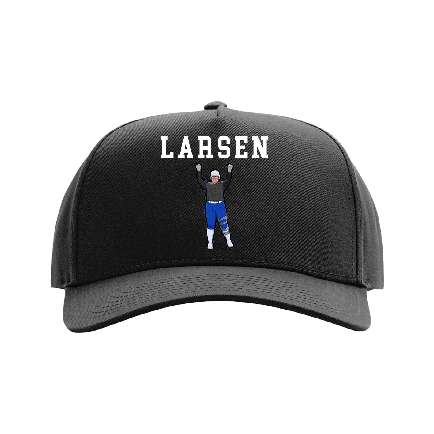 Full Fabric Five-Panel Champ Cap — Shirsey in Black