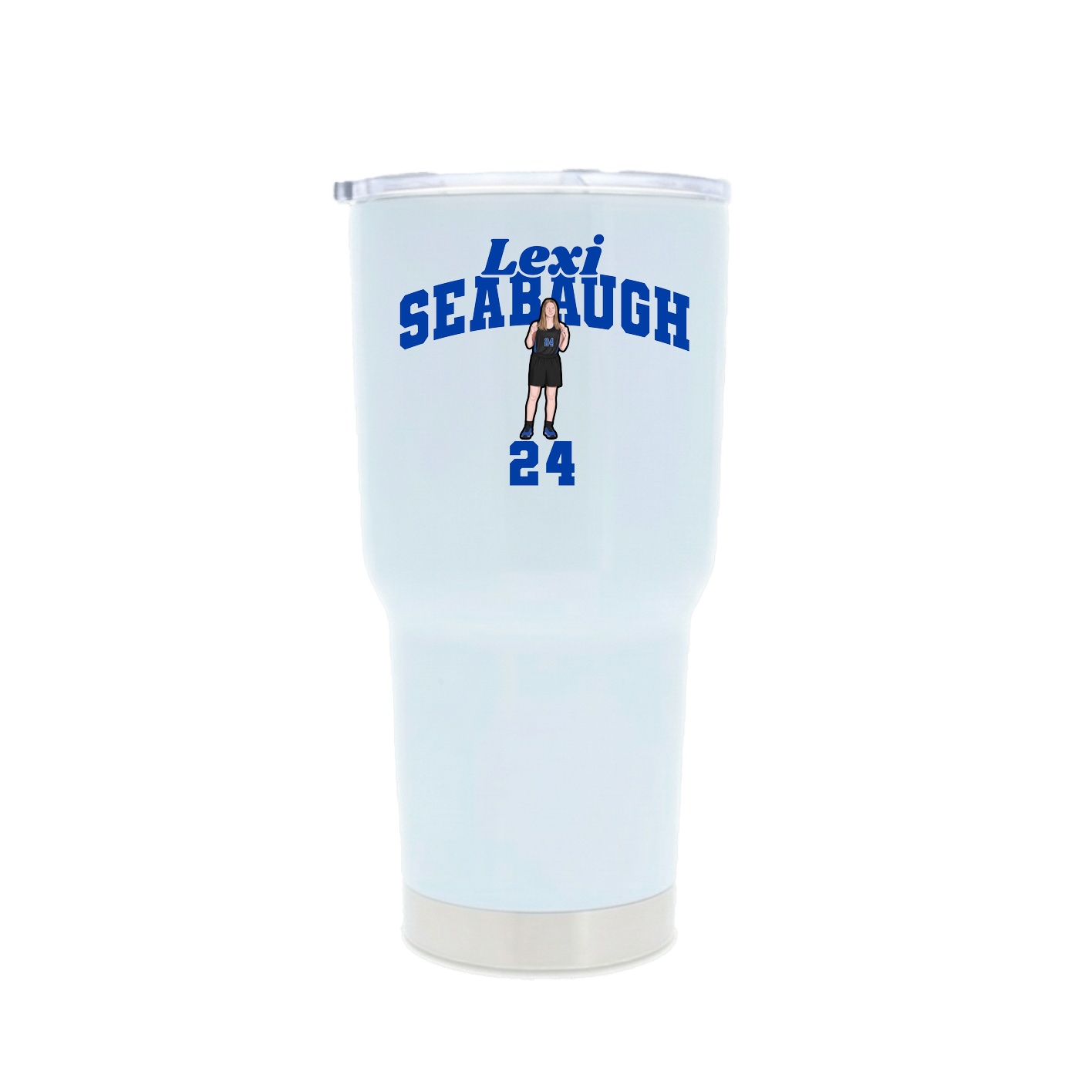 30oz Stainless Steel Tumbler — Signature Arch in White