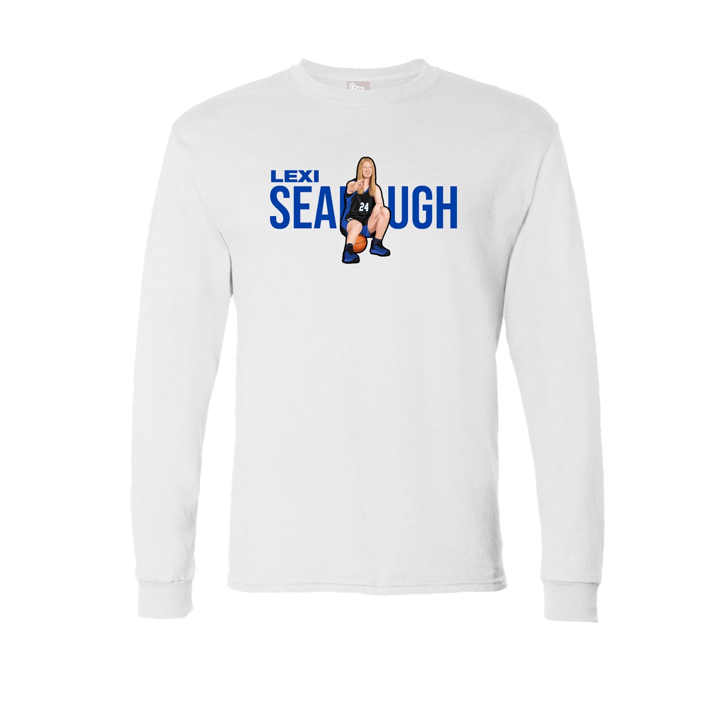 Long Sleeve Tee — Player Name in White
