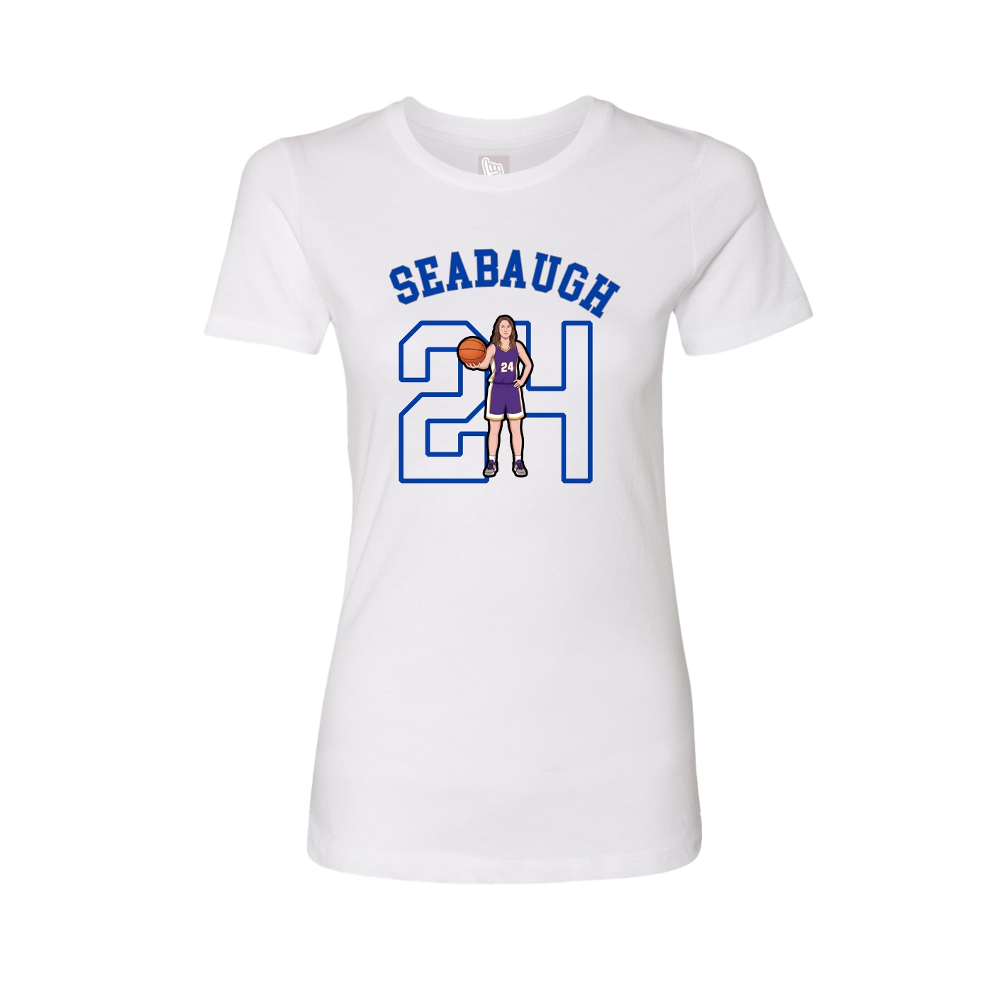 Fitted Women's Tee — Shirsey Arch in White