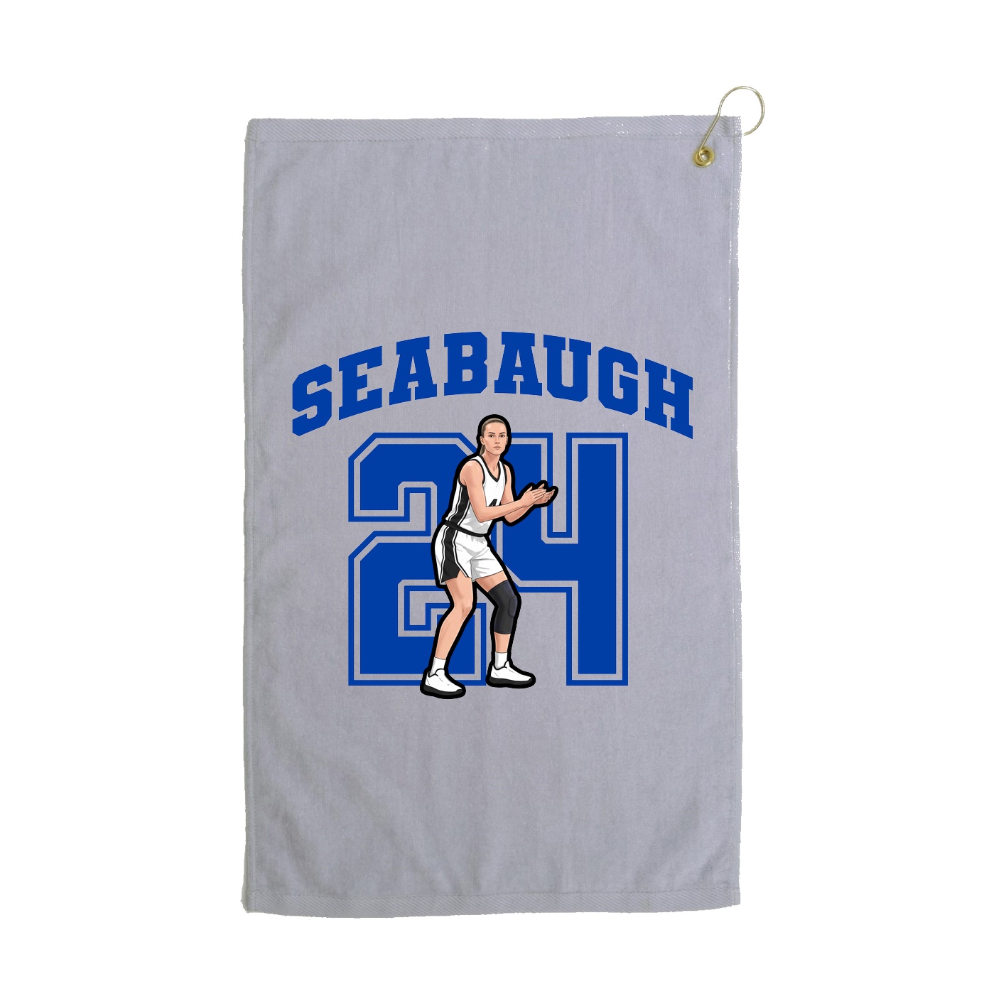 Golf Towel — Number in Grey