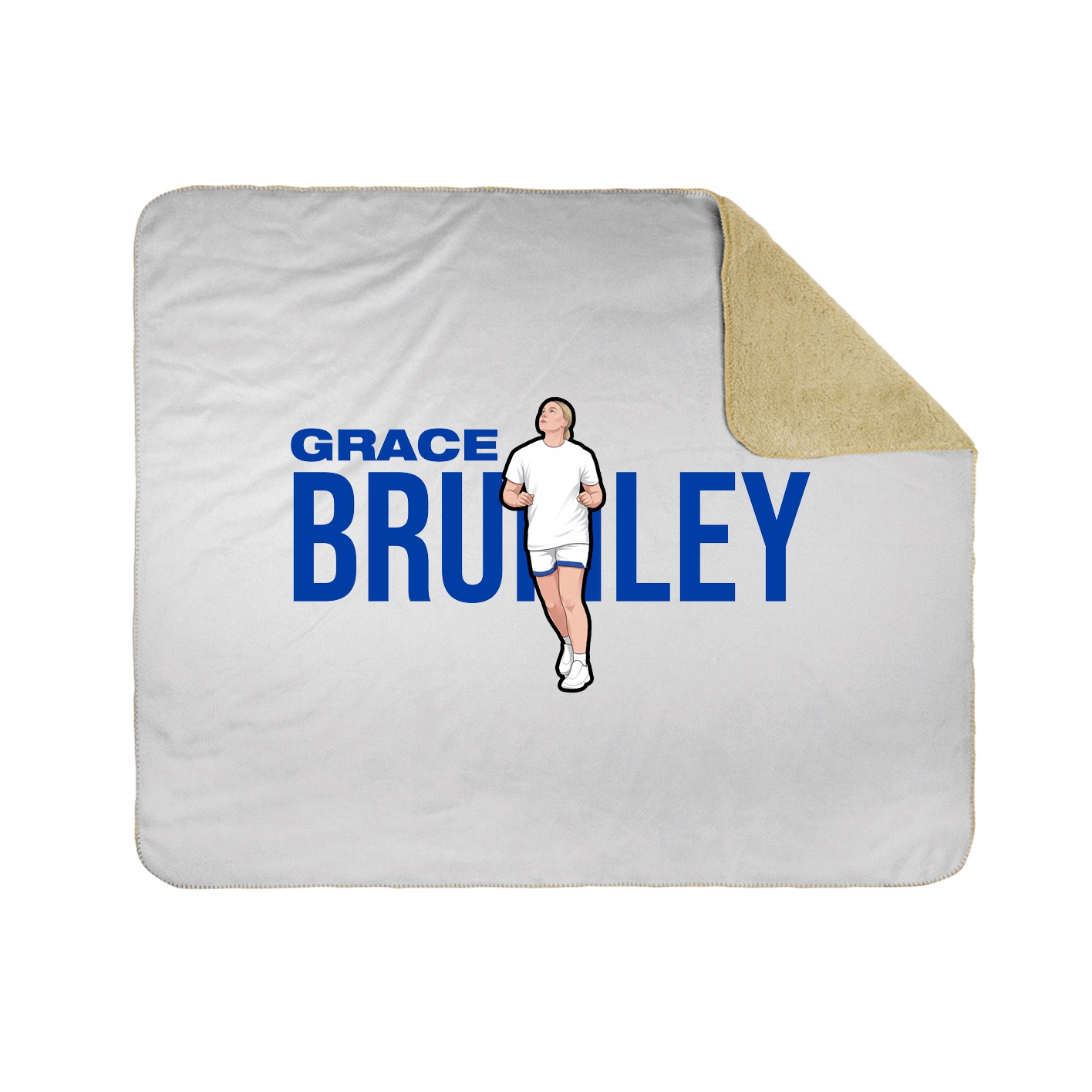 Throw Blanket — Player Name in White