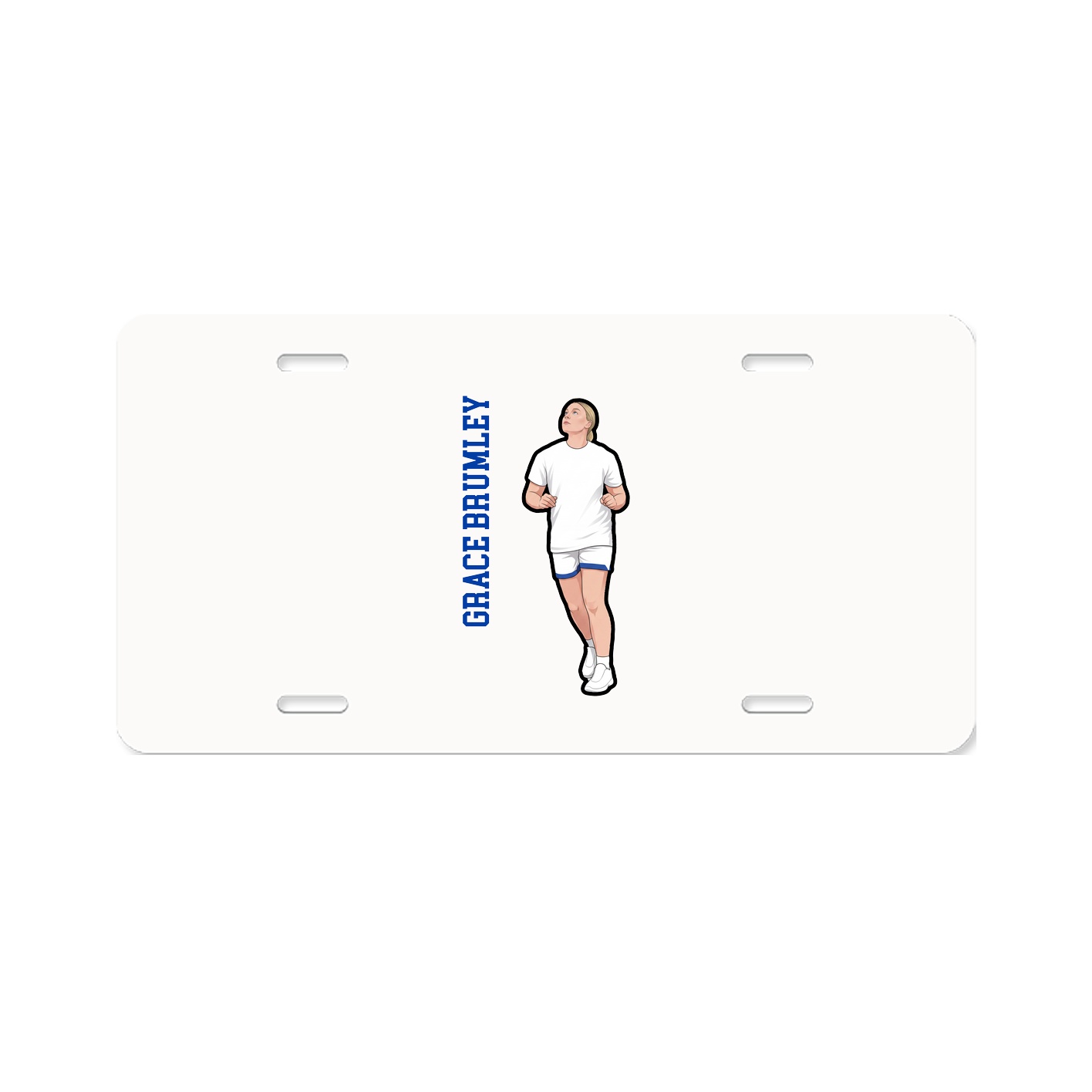 License Plate — Name Vertical in Classic