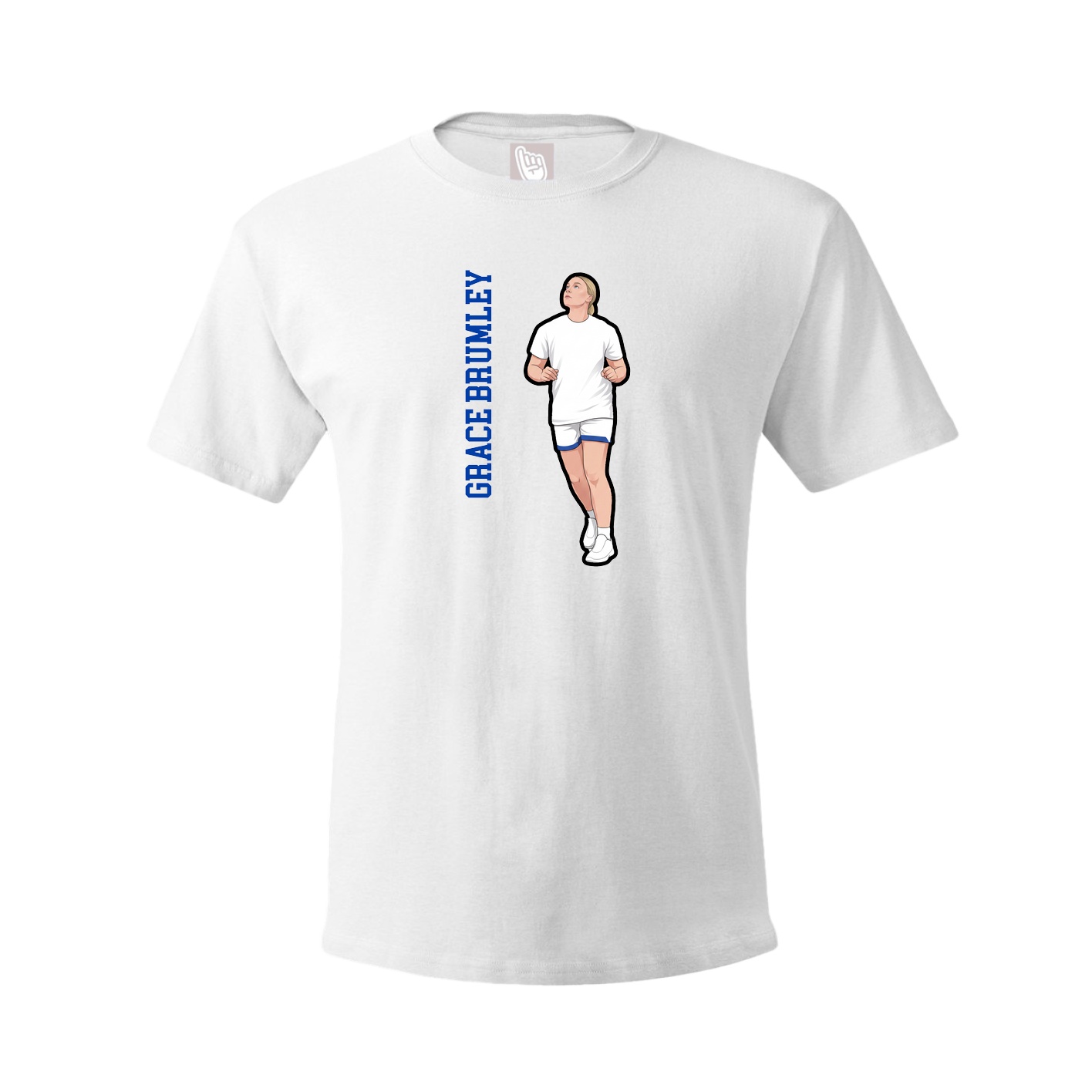 Tee — Name Vertical in White