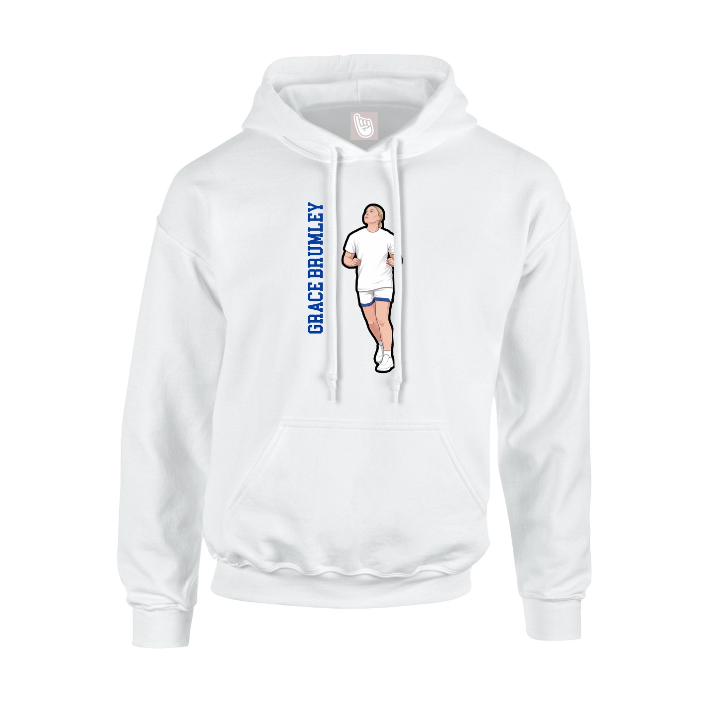 Youth Hoodie — Name Vertical in White