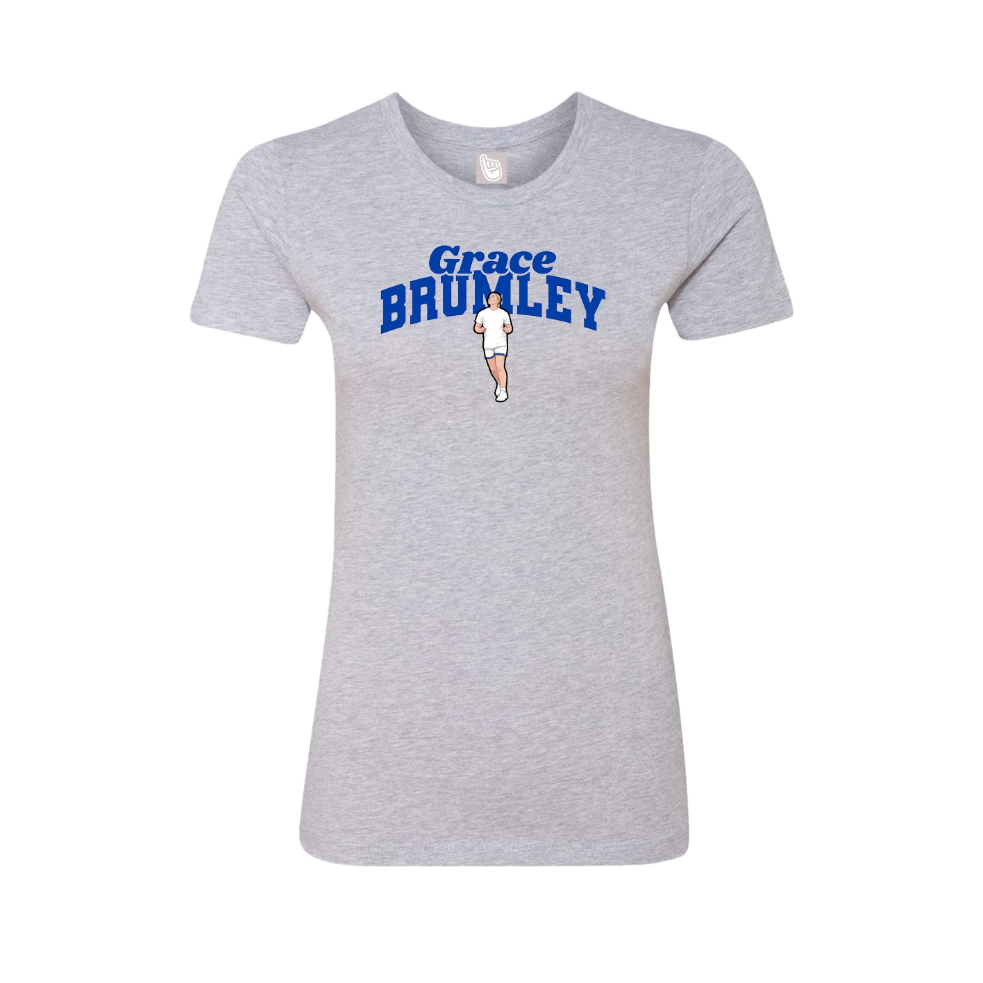 Fitted Women's Tee — Signature Arch in Grey