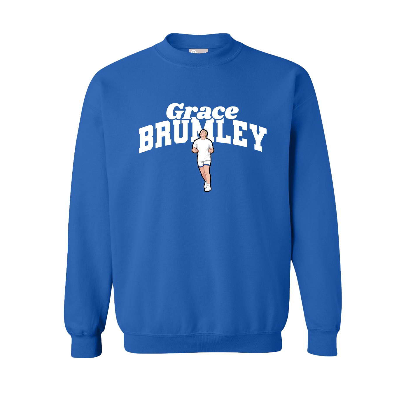 Fleece Crew — Signature Arch in Royal