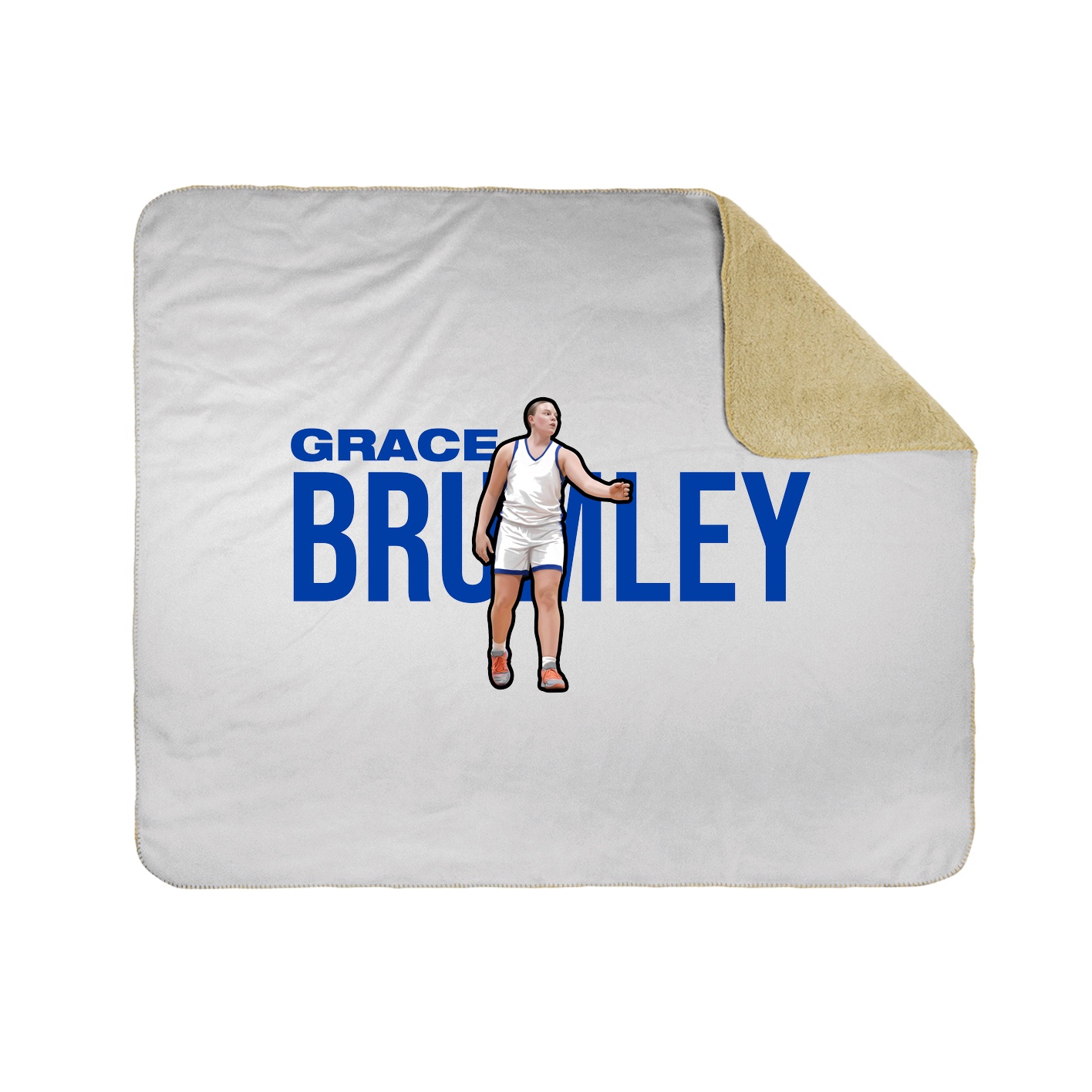 Throw Blanket — Player Name in White