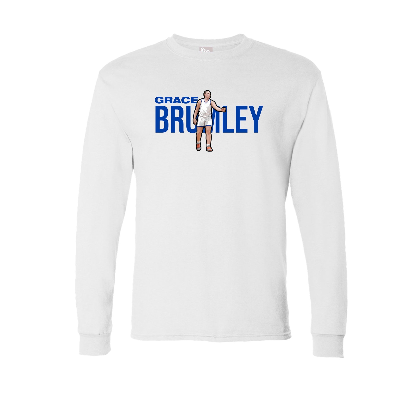 Long Sleeve Tee — Player Name in White