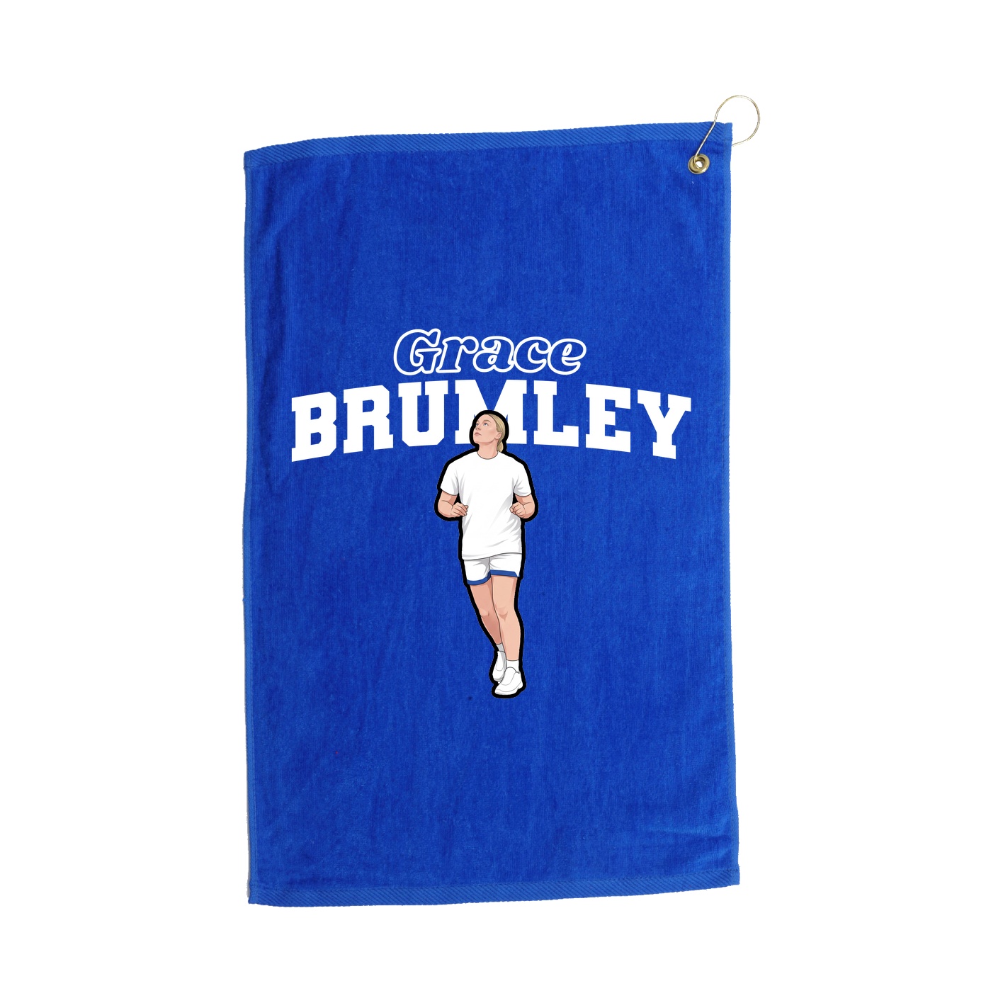 Golf Towel — Name Arch in Royal