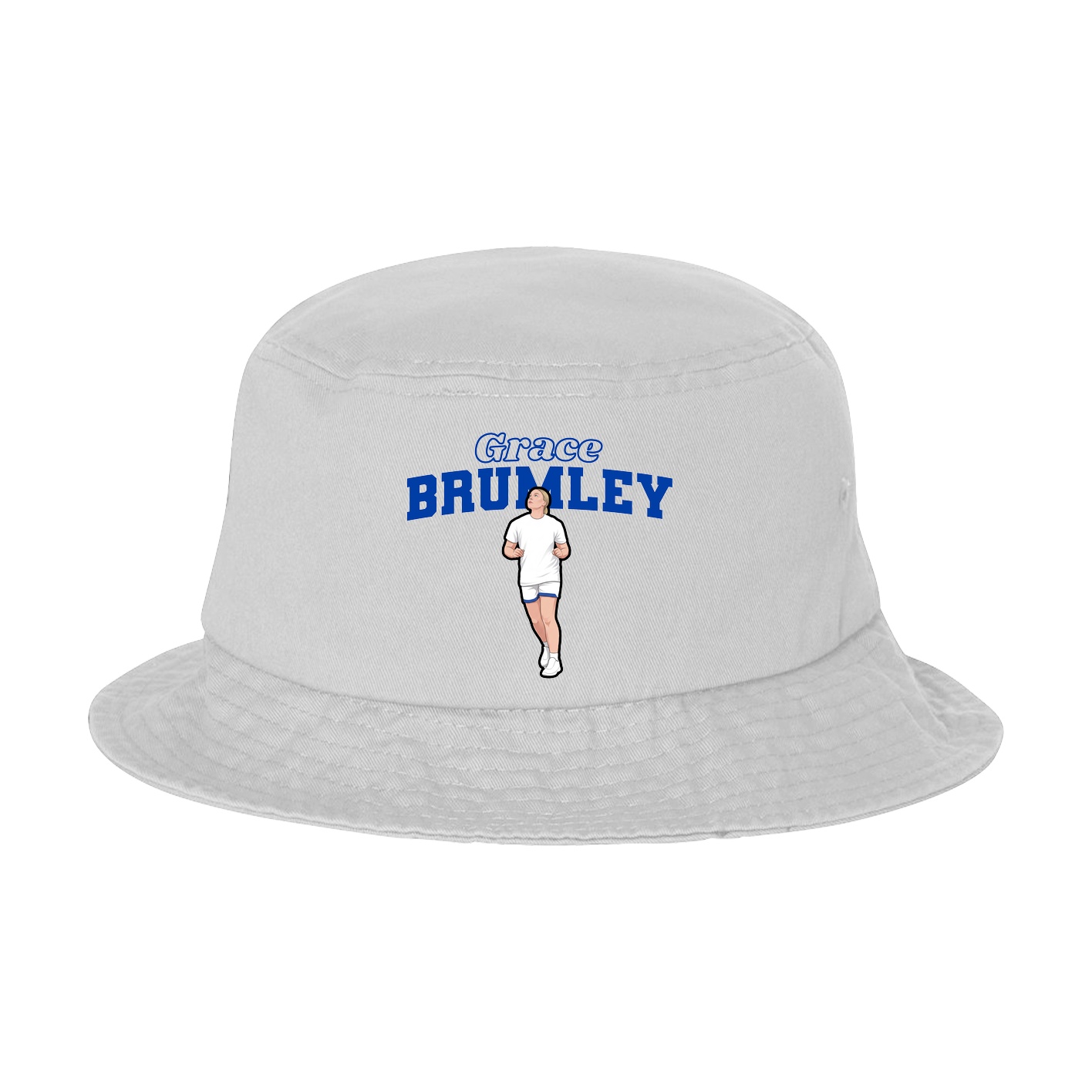 Bucket Cap — Name Arch in White