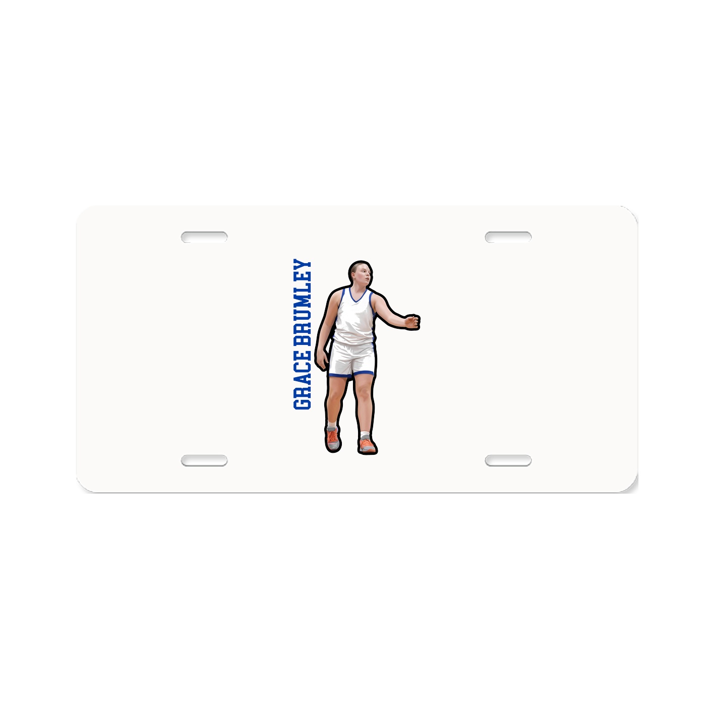 License Plate — Name Vertical in Classic