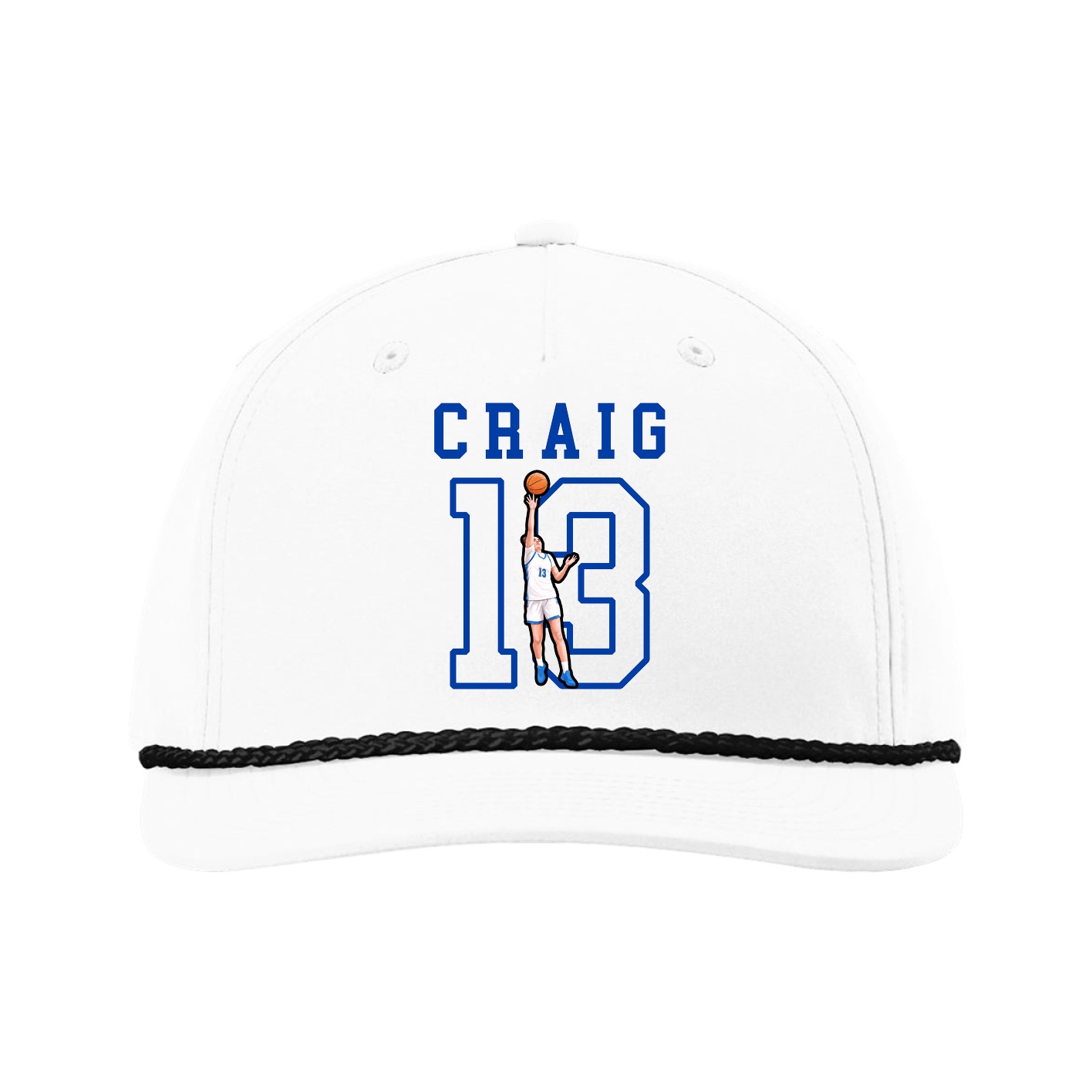 Five-Panel Classic Rope Cap — Shirsey in White